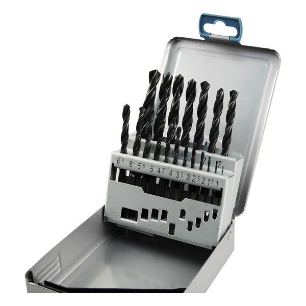 EXTOL Fémcsigafúró készlet. HSS, DIN 338, fémdobozban;1,0-10,0mm, 19 db termék fő termékképe