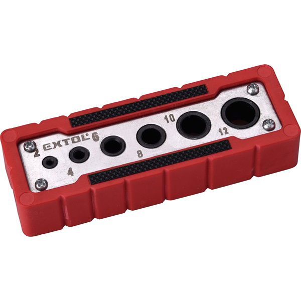 EXTOL Fúróvezető sablon (fúrósablon) fúrószárakhoz, 6 méret: 3-13 mm termék fő termékképe