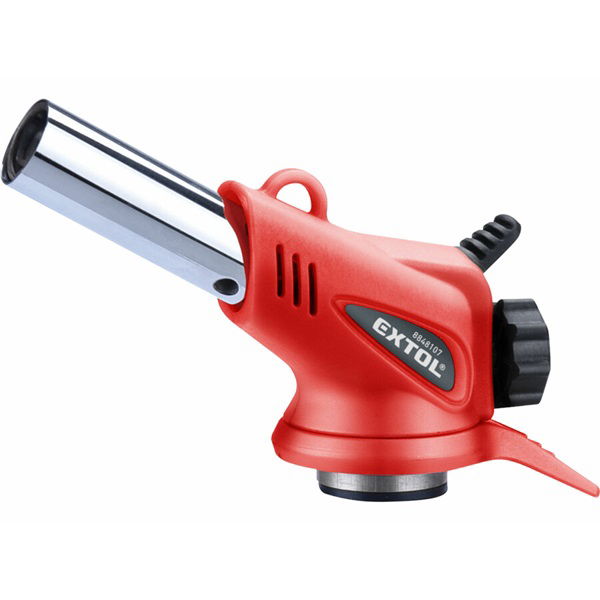 EXTOL gázlámpa mini forrasztáshoz, piezó gyújtásssal, előmelegítés, 1300°C, 1100kW, 7/16" termék fő termékképe