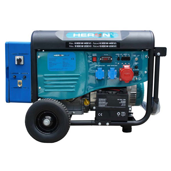 HERON 420 BLUE, háromfázisú, 6 kVA-es, távindítóval felszerelt áramfejlesztő termék fő termékképe