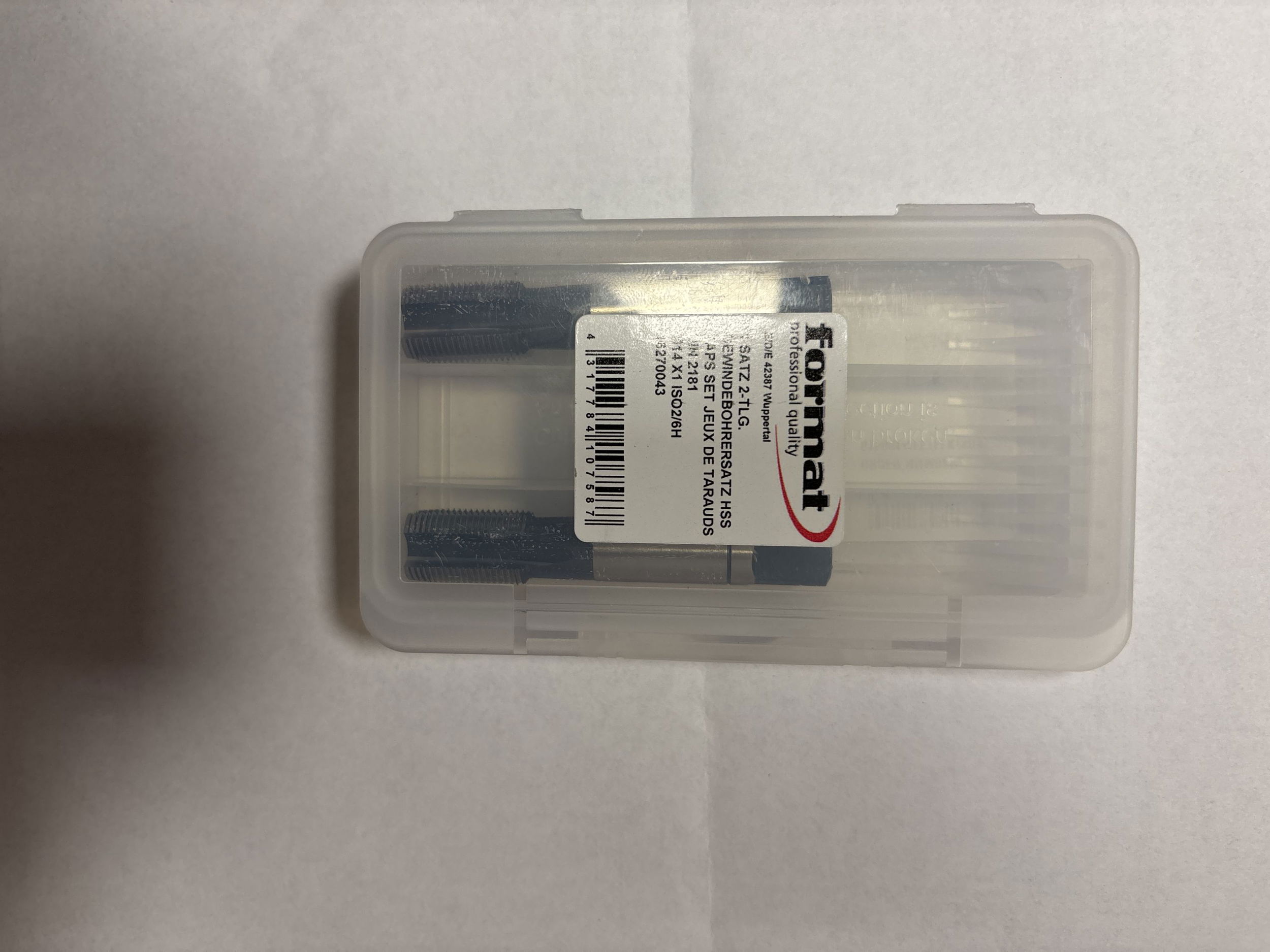 Format kézi menetfúró készlet DIN2181 HSS 2 részes M14.0x1.00 termék fő termékképe