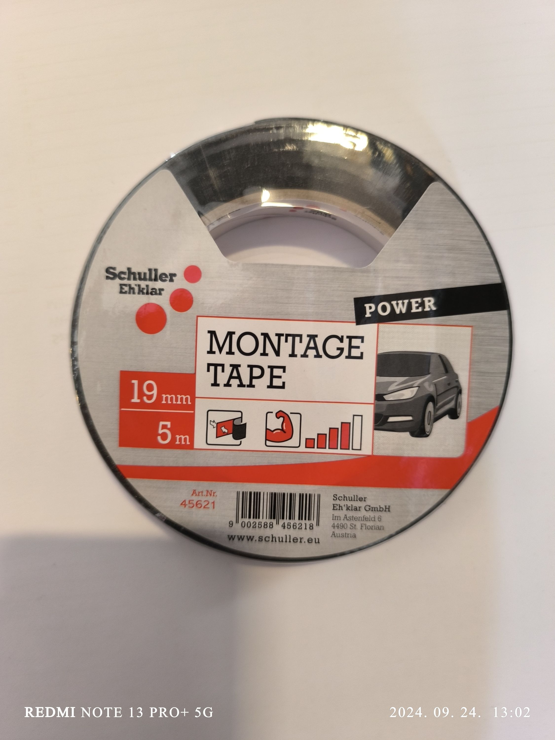 Schuller Eh'klar Ragasztószalag kétoldalas 19mmx5m termék fő termékképe