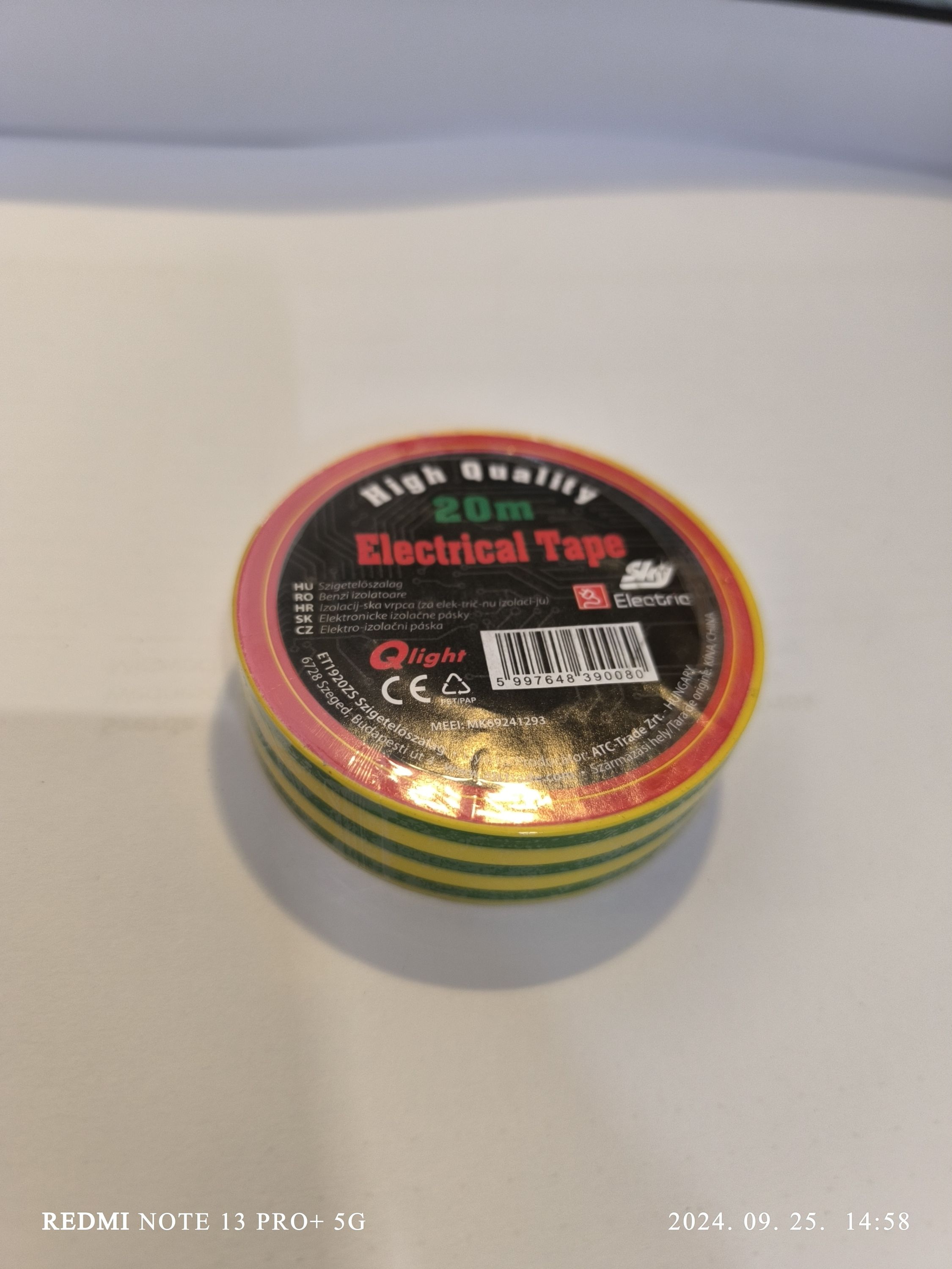 Sky Electrical Tape szigetelőszalag 20m (zöldsárga) termék fő termékképe