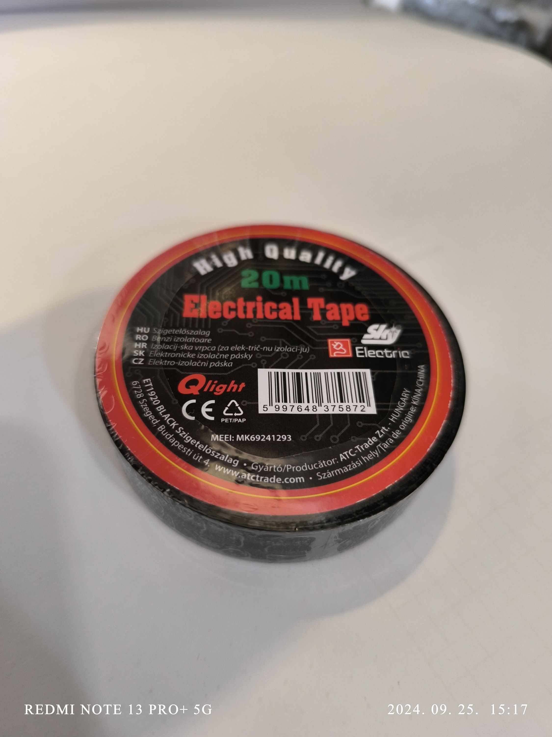 Sky Electrical Tape szigetelőszalag 20m (fekete) termék fő termékképe