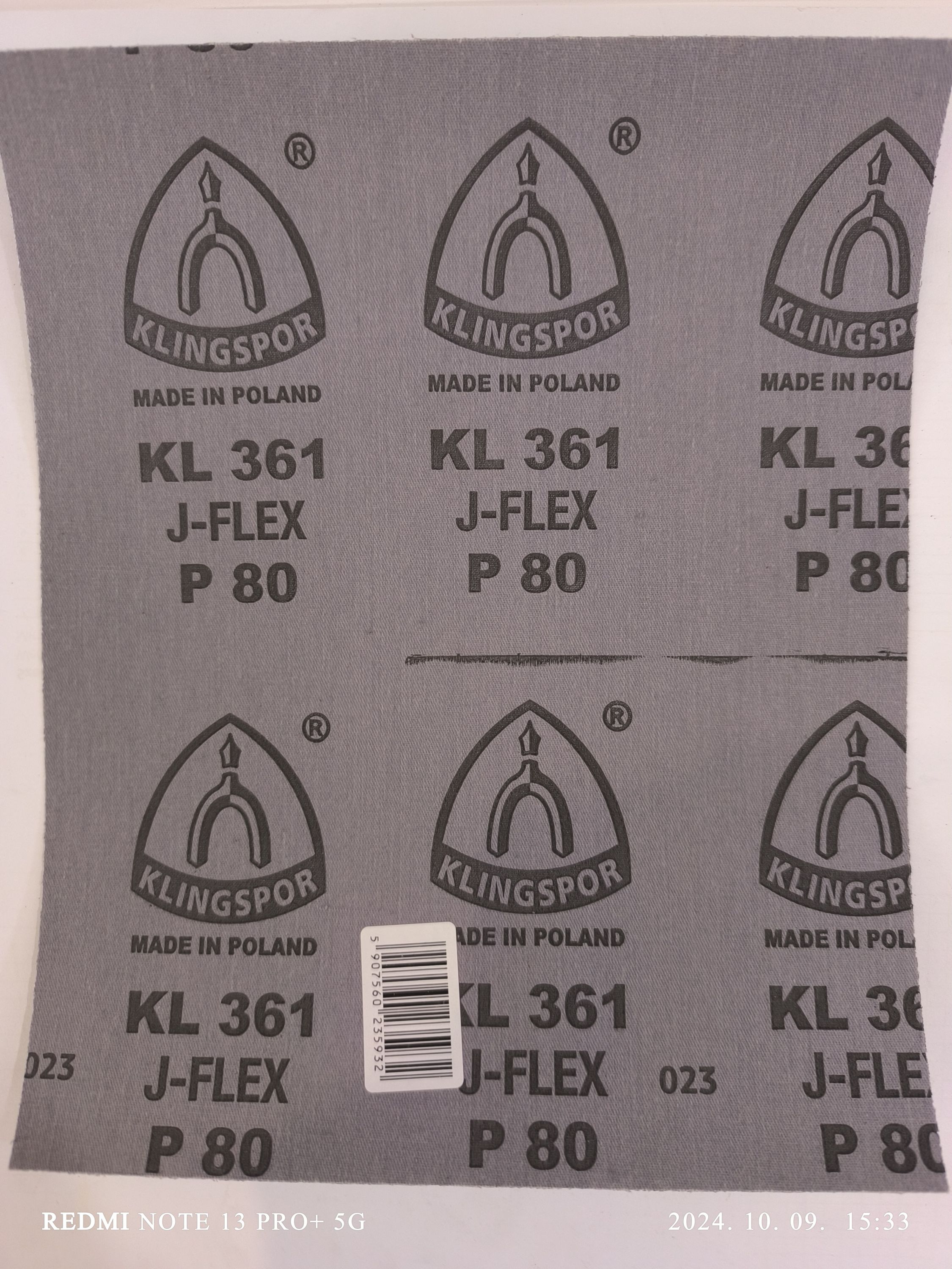 Klingspor csiszolóvászon A4 P80 termék fő termékképe