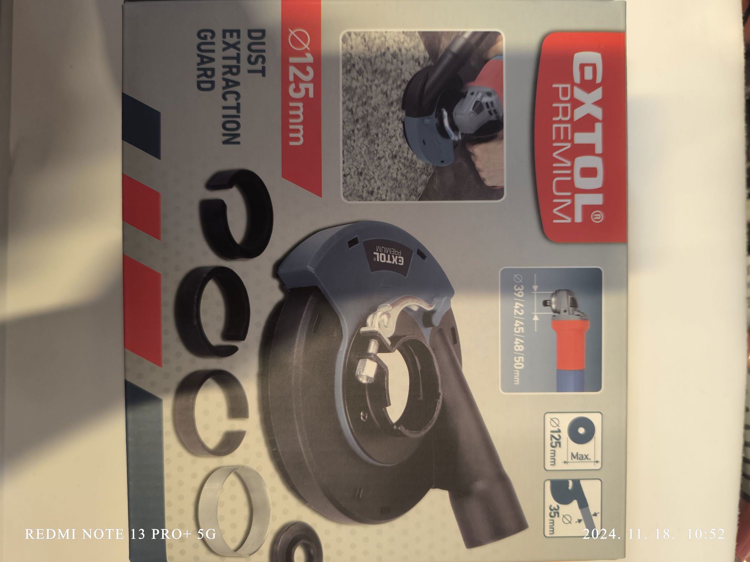 EXTOL PREMIUM porelszívó adapter (feltét) sarokcsiszolóhoz termék fő termékképe