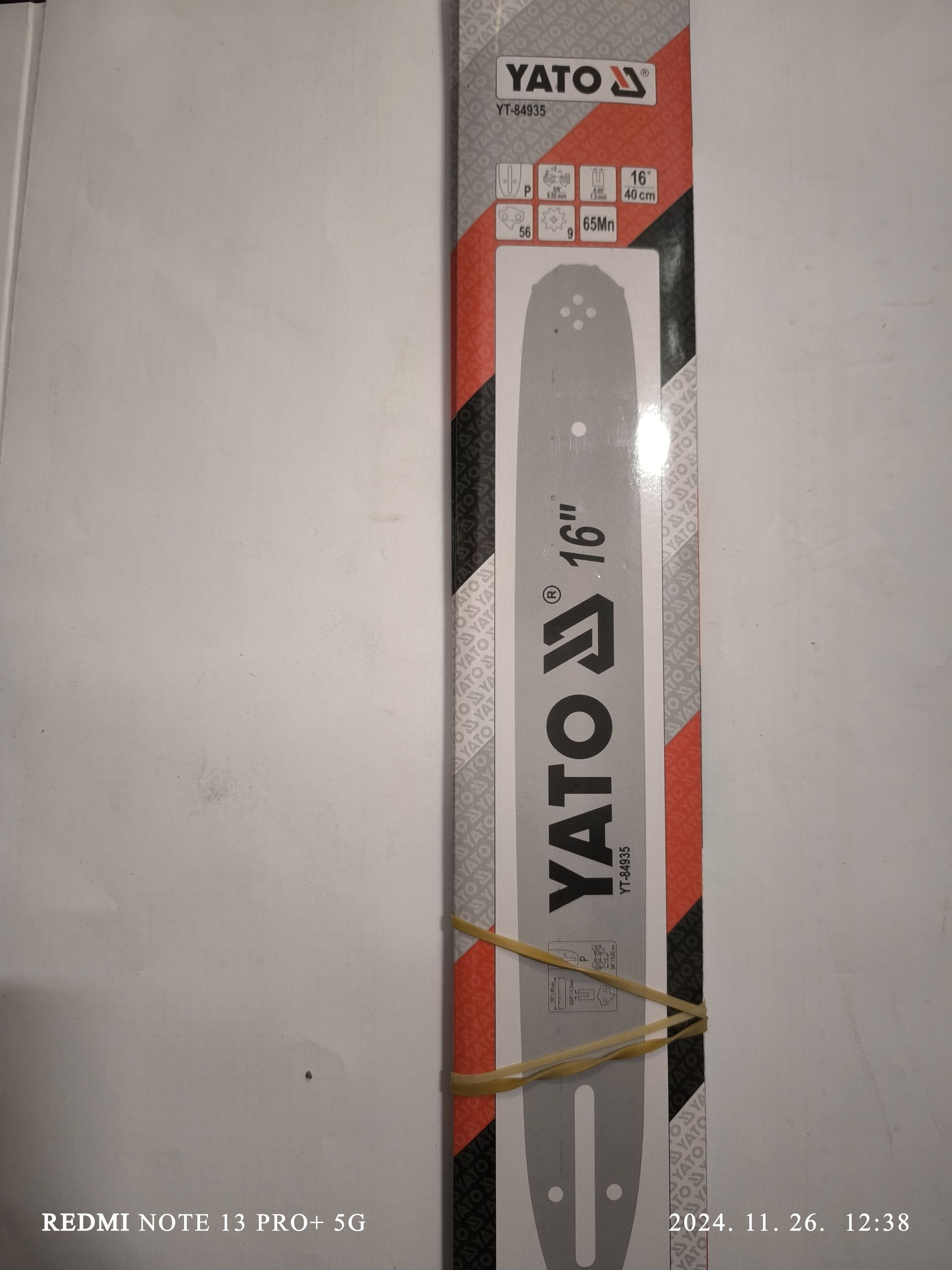 YATO Láncfűrész láncvezető 16" 3/8" 1,3 mm termék fő termékképe