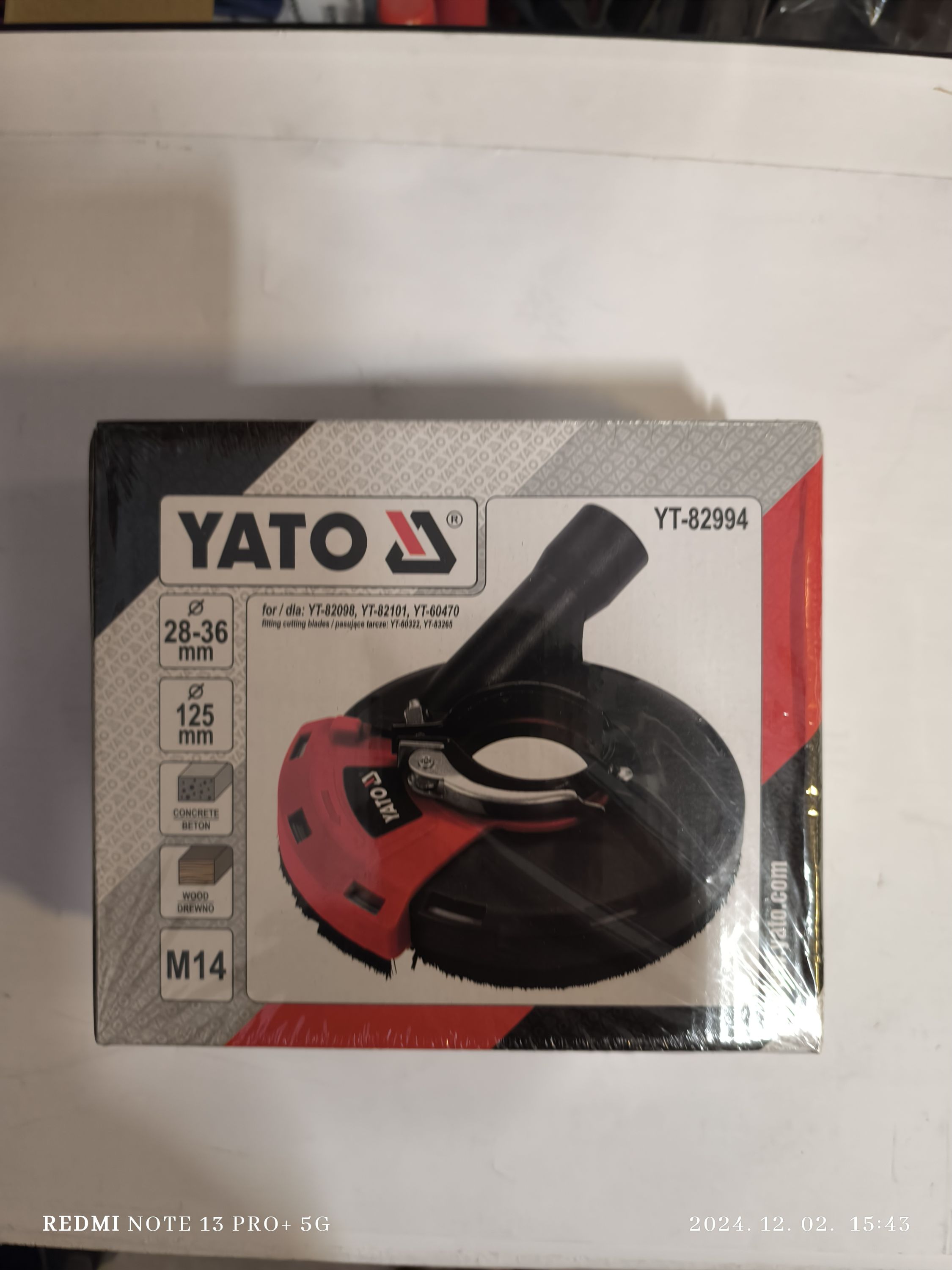 YATO Sarokcsiszoló porelszívó adapter sziszoláshoz 125mm termék fő termékképe