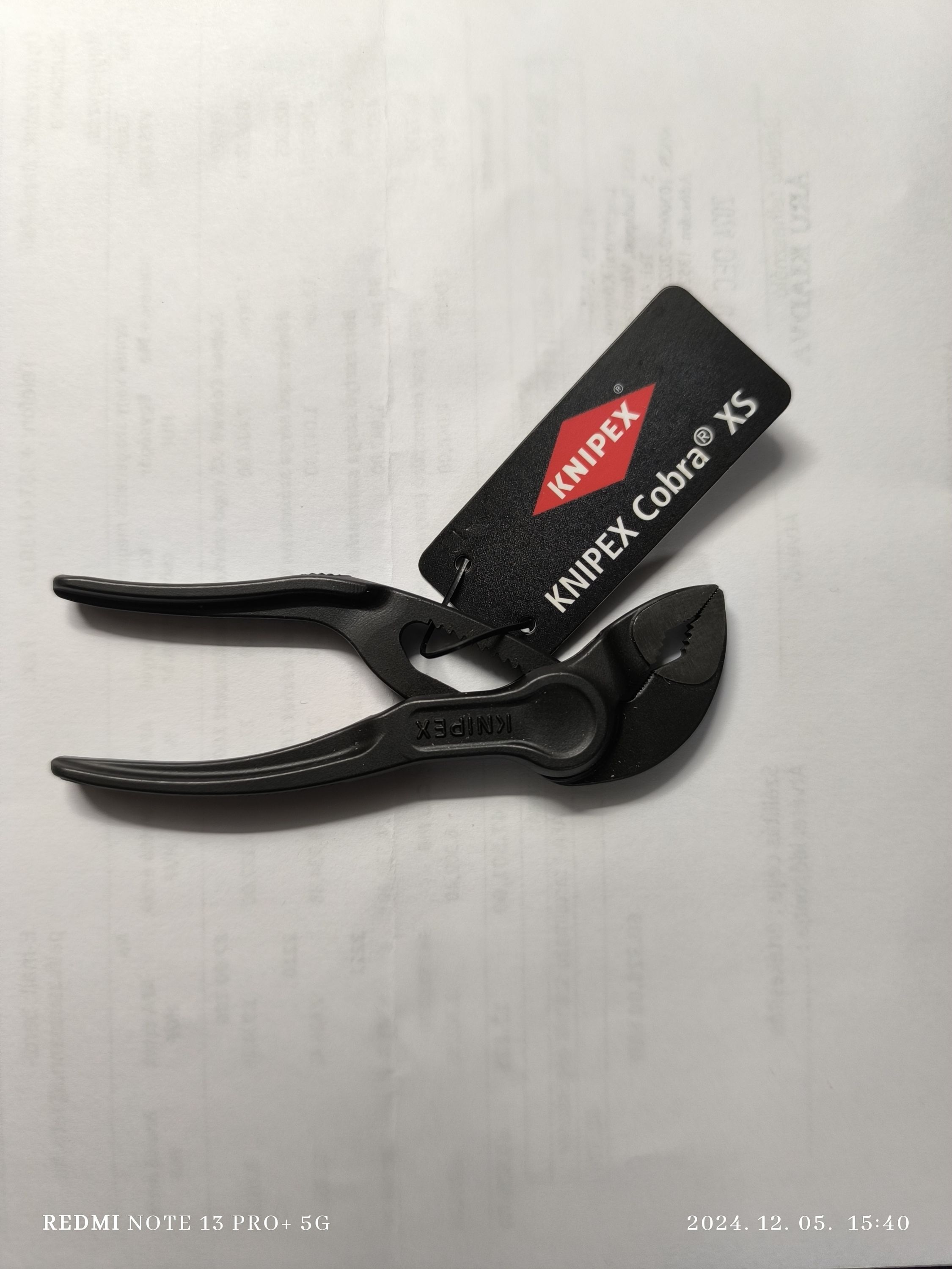 KNIPEX COBRA XS fogó szürkére foszfátozott 100mm termék fő termékképe