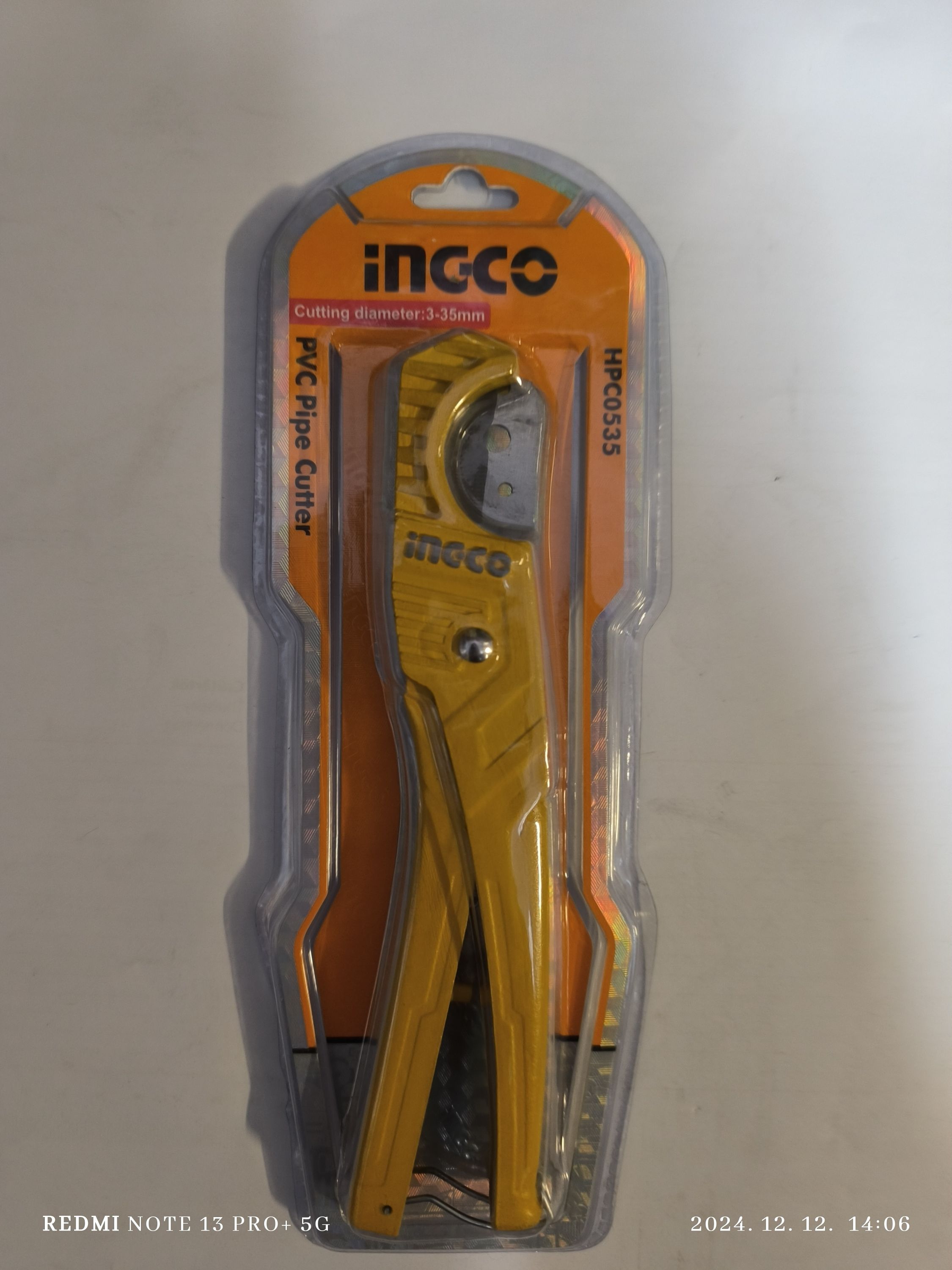 INGCO Csővágó olló PVC 3-35mm termék fő termékképe