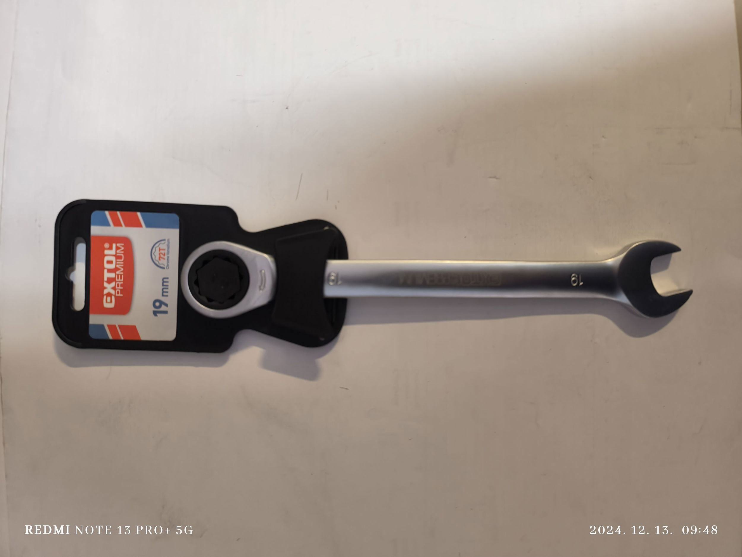 EXTOL PREMIUM Racsnis csillag-villás kulcs 19mm CrV. 72 foggal termék fő termékképe