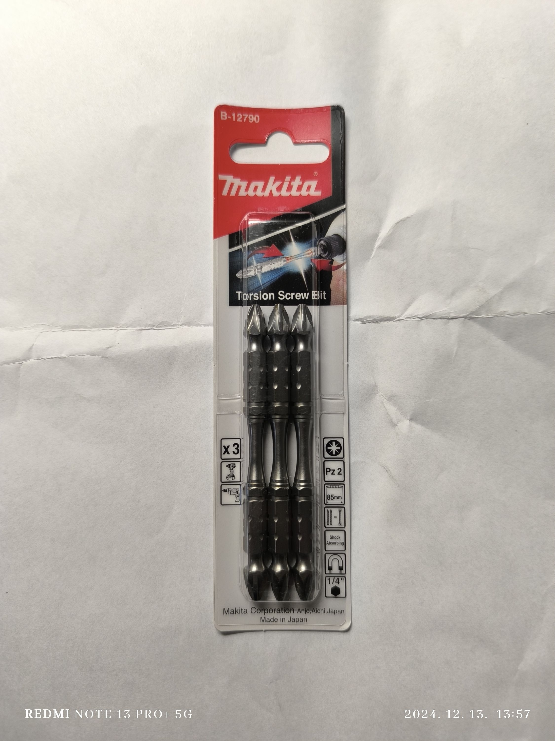 MAKITA T2 Kétvégű torziós bit PZ2 85mm 3db termék fő termékképe