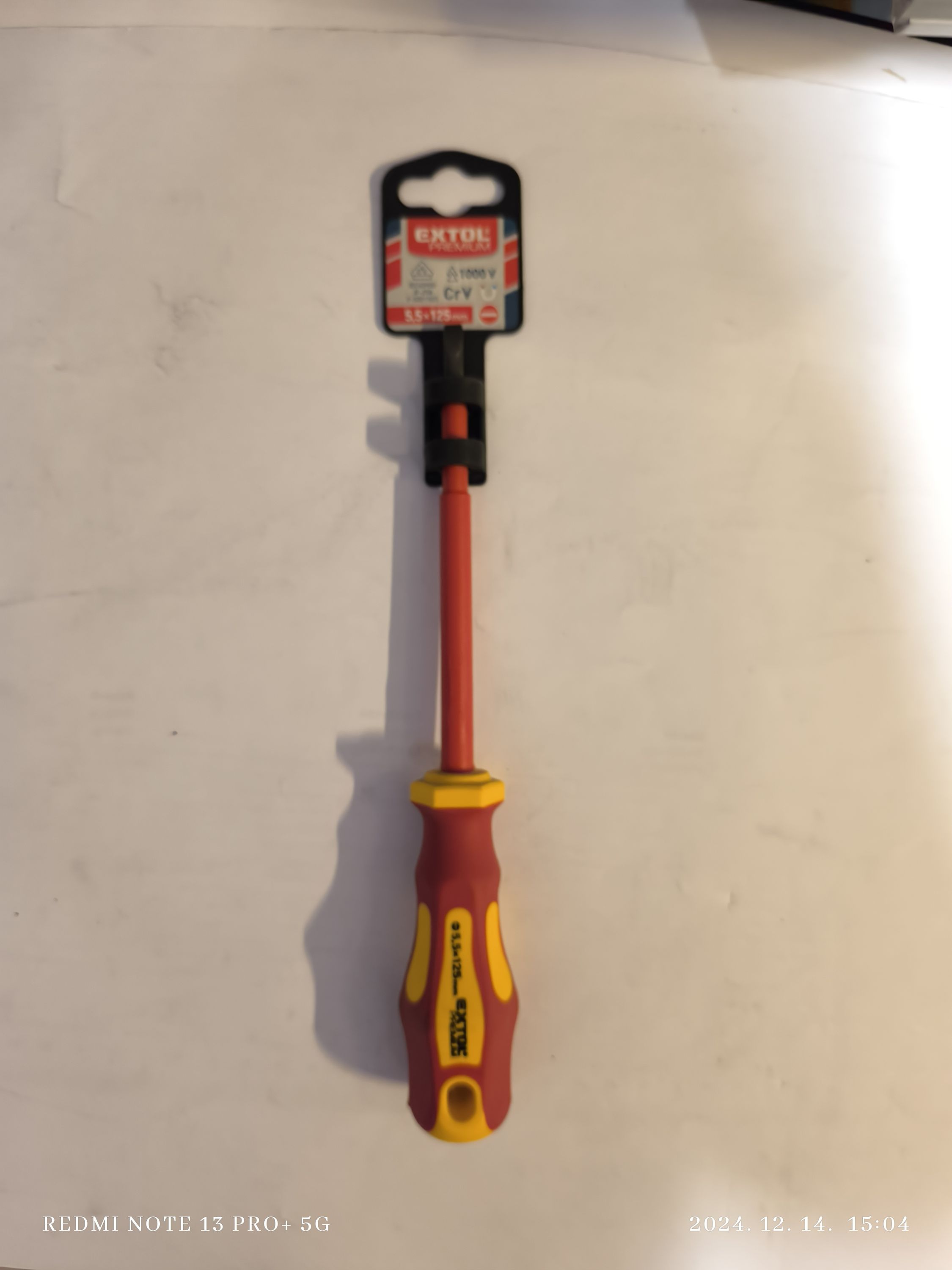 EXTOL PREMIUM Csavarhúzó lapos 5,5x125mm 1000V termék fő termékképe