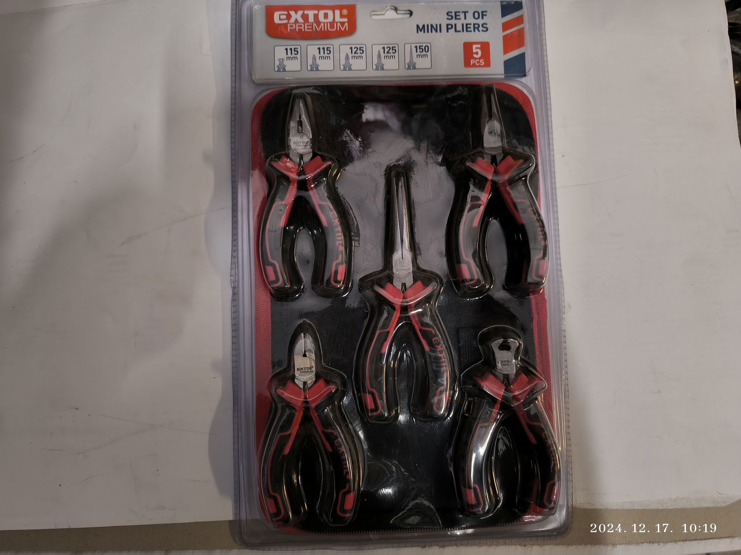 EXTOL PREMIUM Mini fogó készlet 5 részes termék fő termékképe