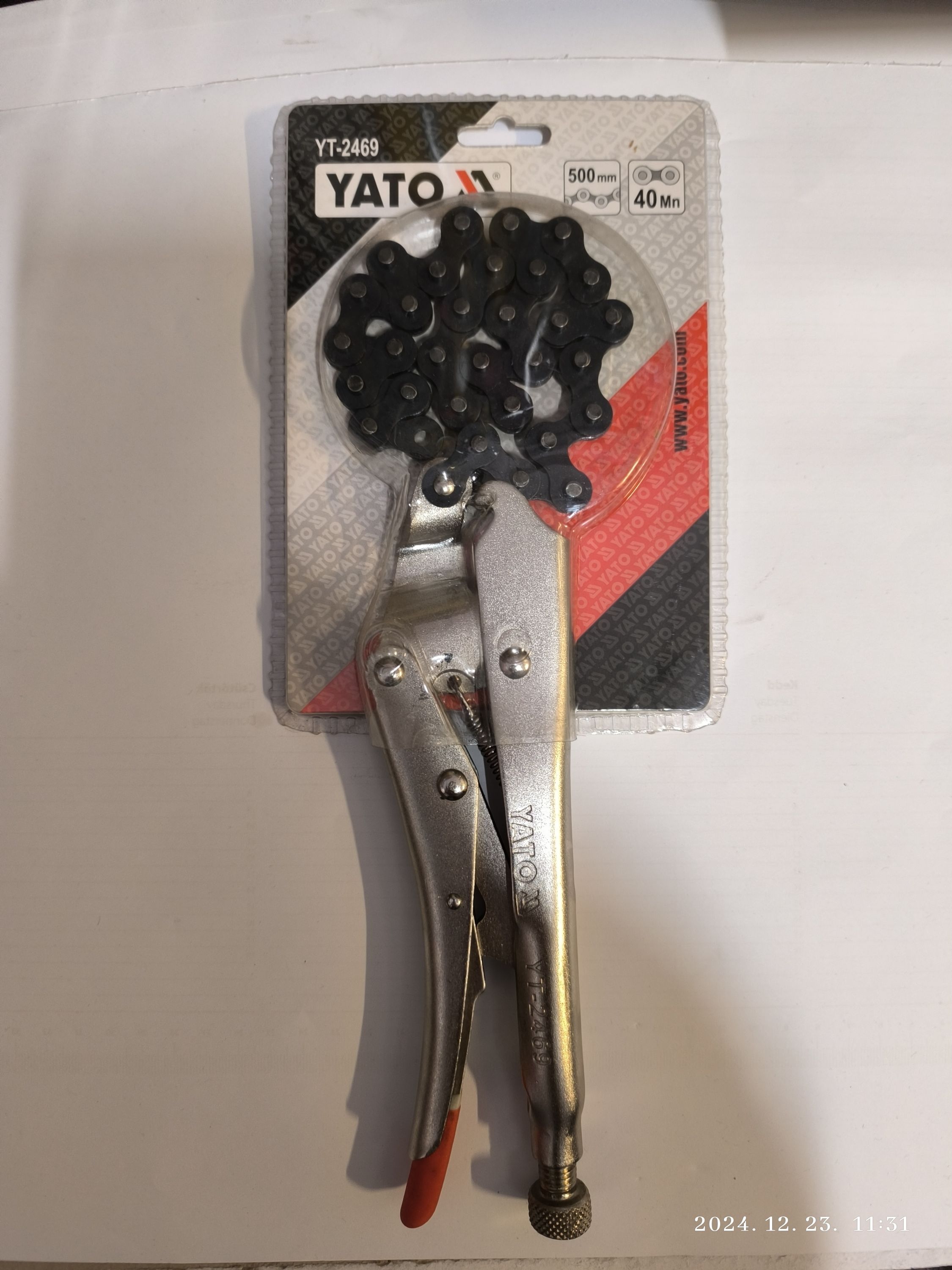 YATO Láncos csőfogó 500mm termék fő termékképe