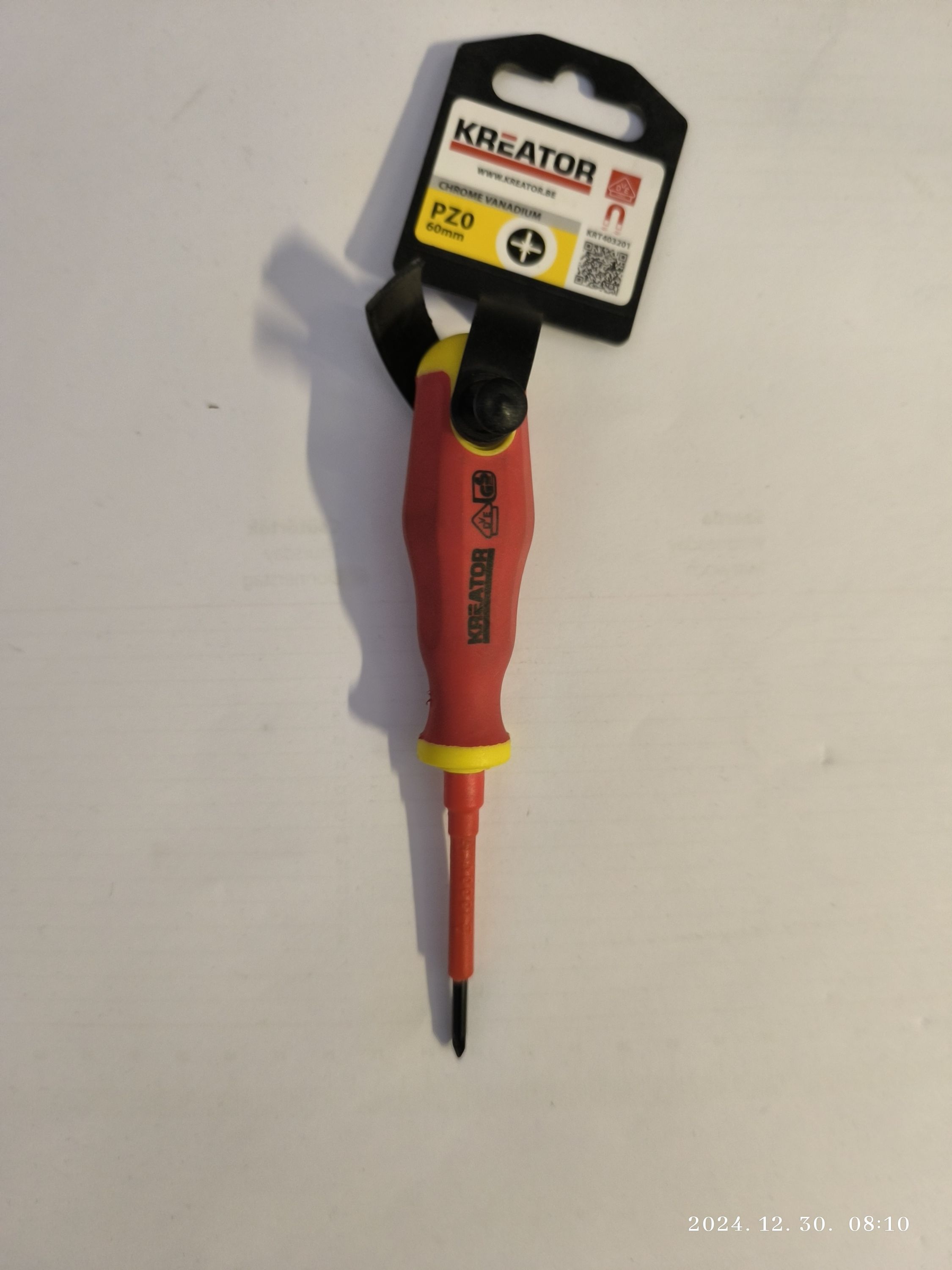 KREATOR Szigetelt Csavarhúzó PZ0 60MM 1000V termék fő termékképe