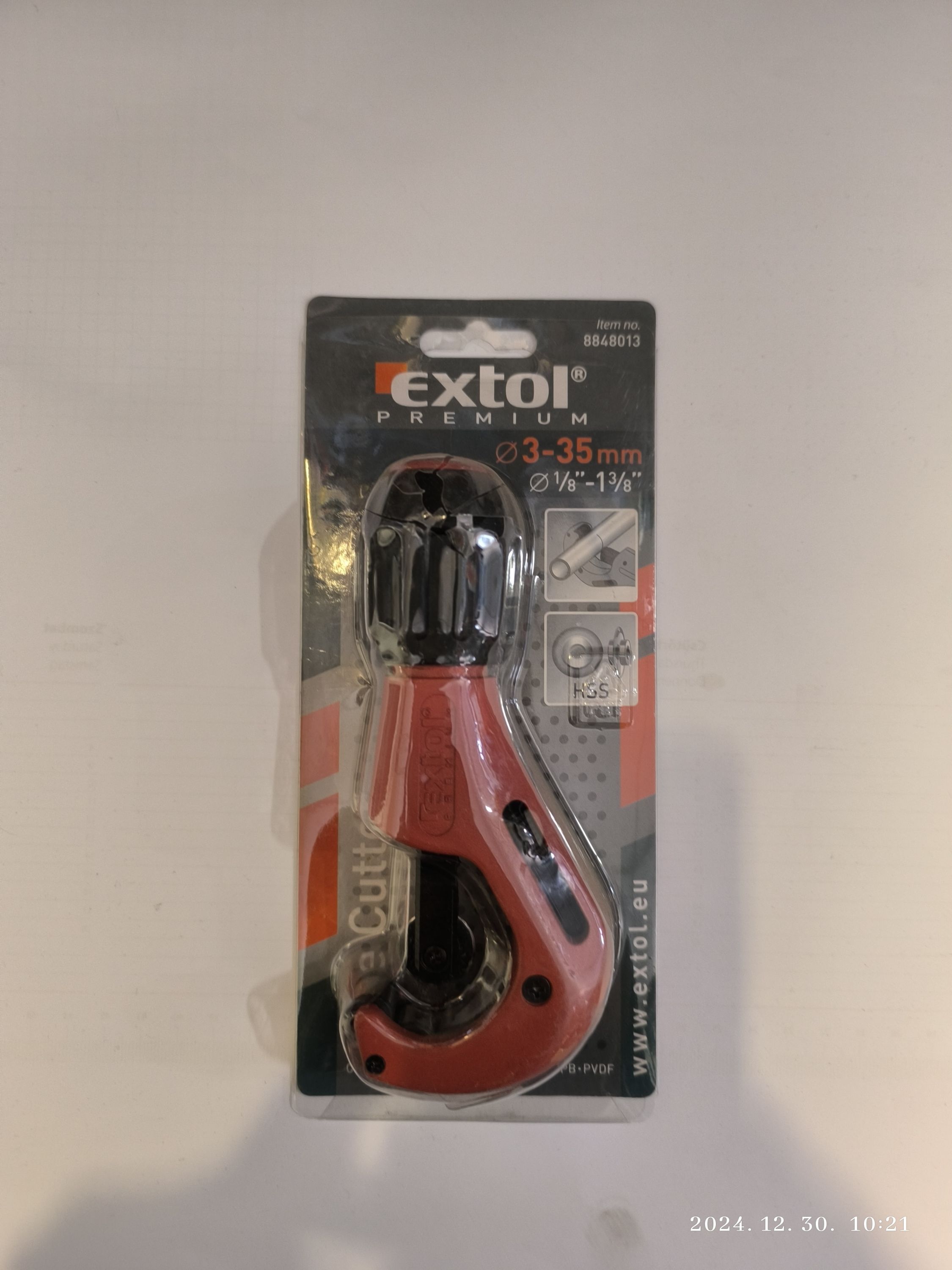 EXTOL PREMIUM Csővágó, sorjátlanítóval, ALU és  réz csövekhez 3-35mm termék fő termékképe