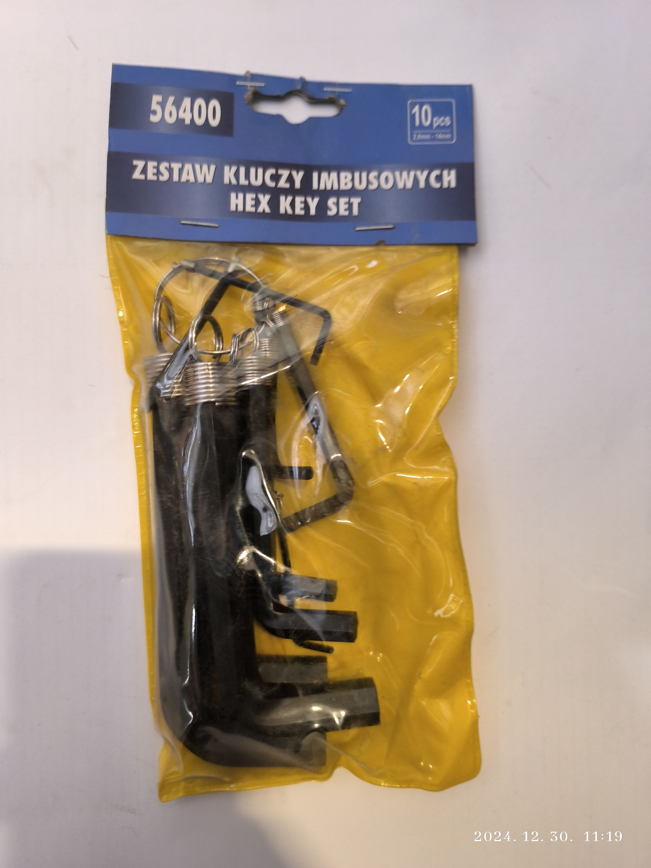 IMBUSZKULCS Készlet 10 részes 2,0mm-14mm termék fő termékképe