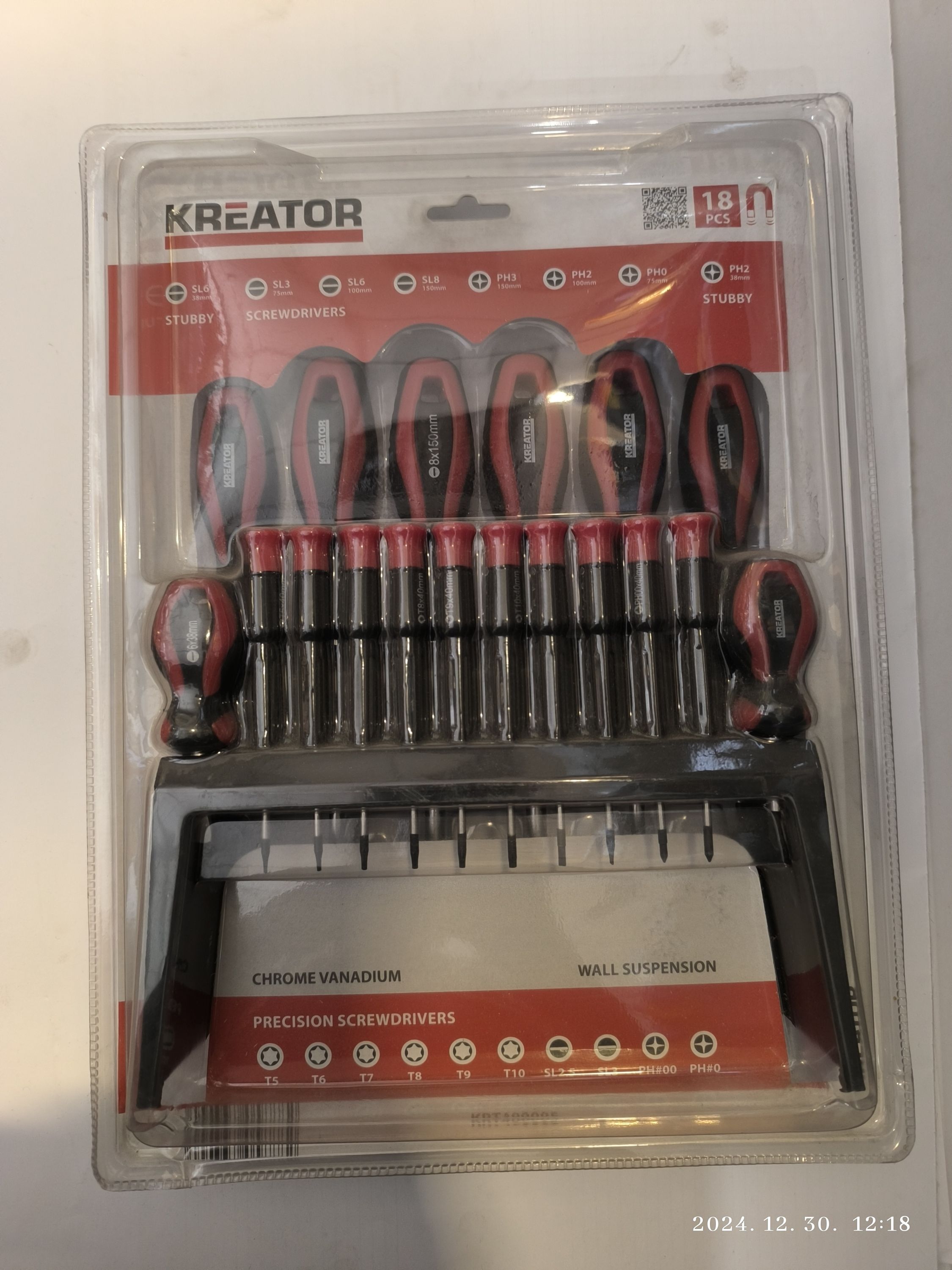 KREATOR Csavarhúzó készlet 18 részes mágneses termék fő termékképe