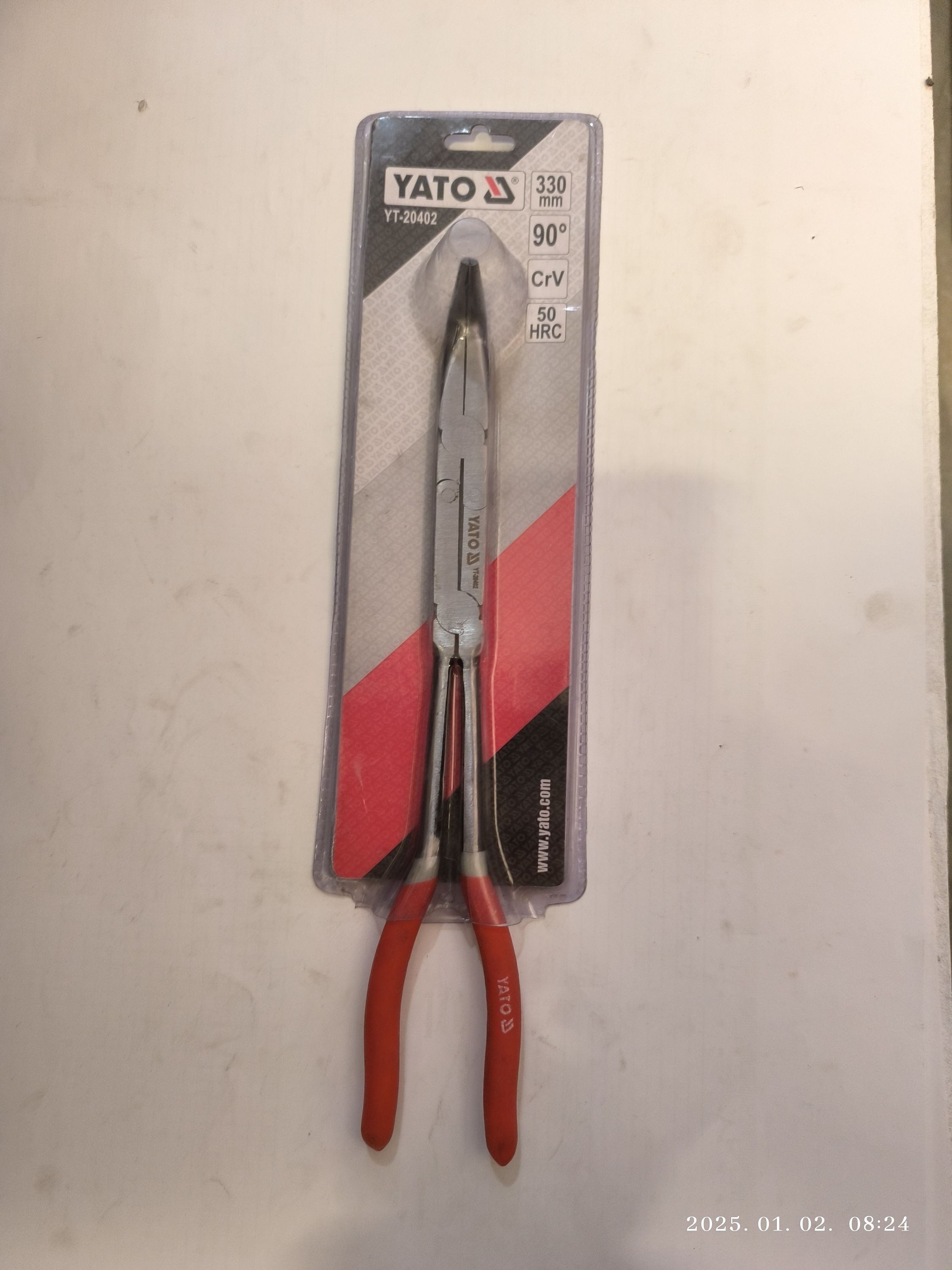 YATO Hosszú hajlított 2 csuklós fogó 330mm termék fő termékképe