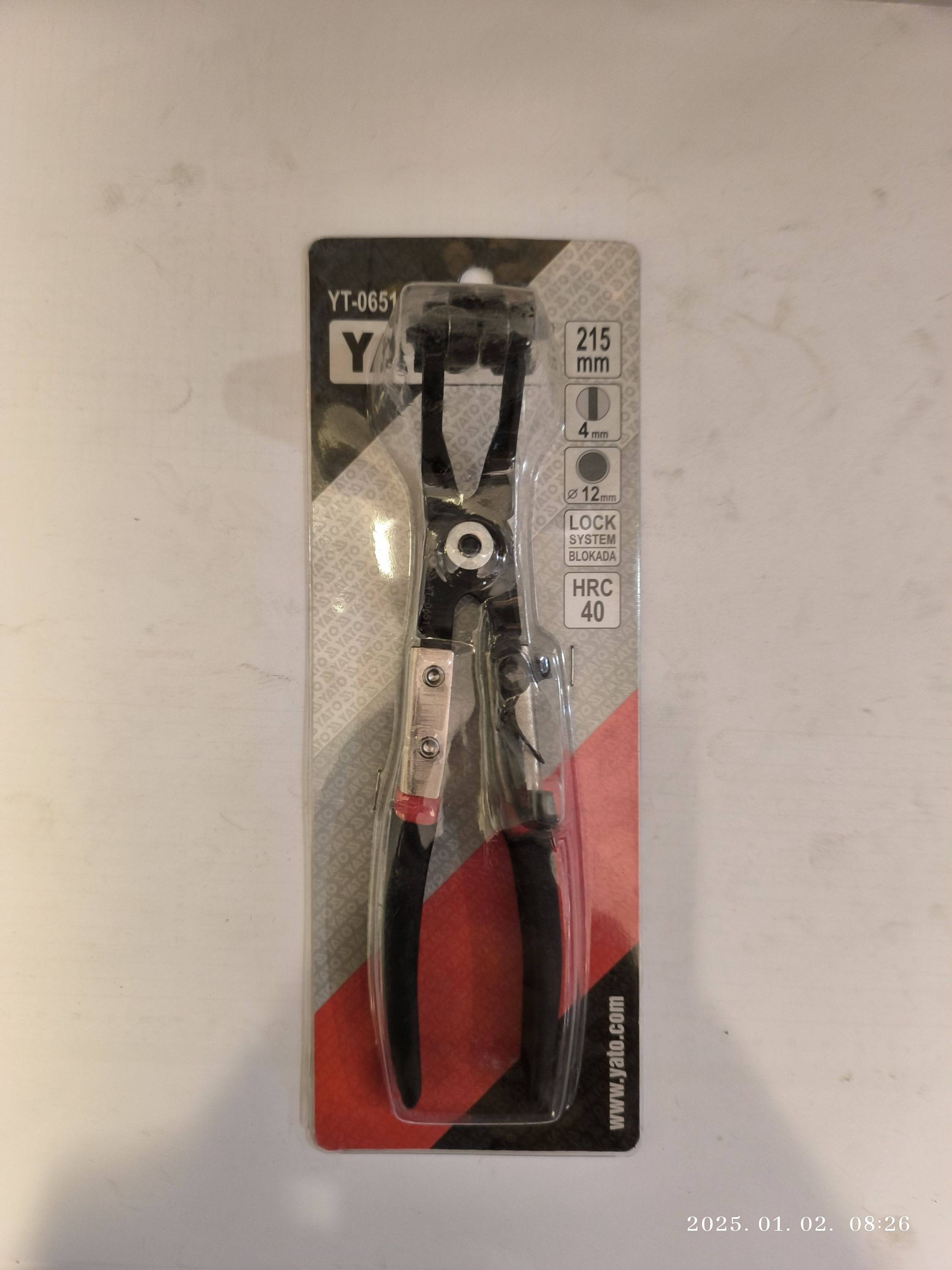 YATO Vízcsőbilincs fogó 215mm termék fő termékképe