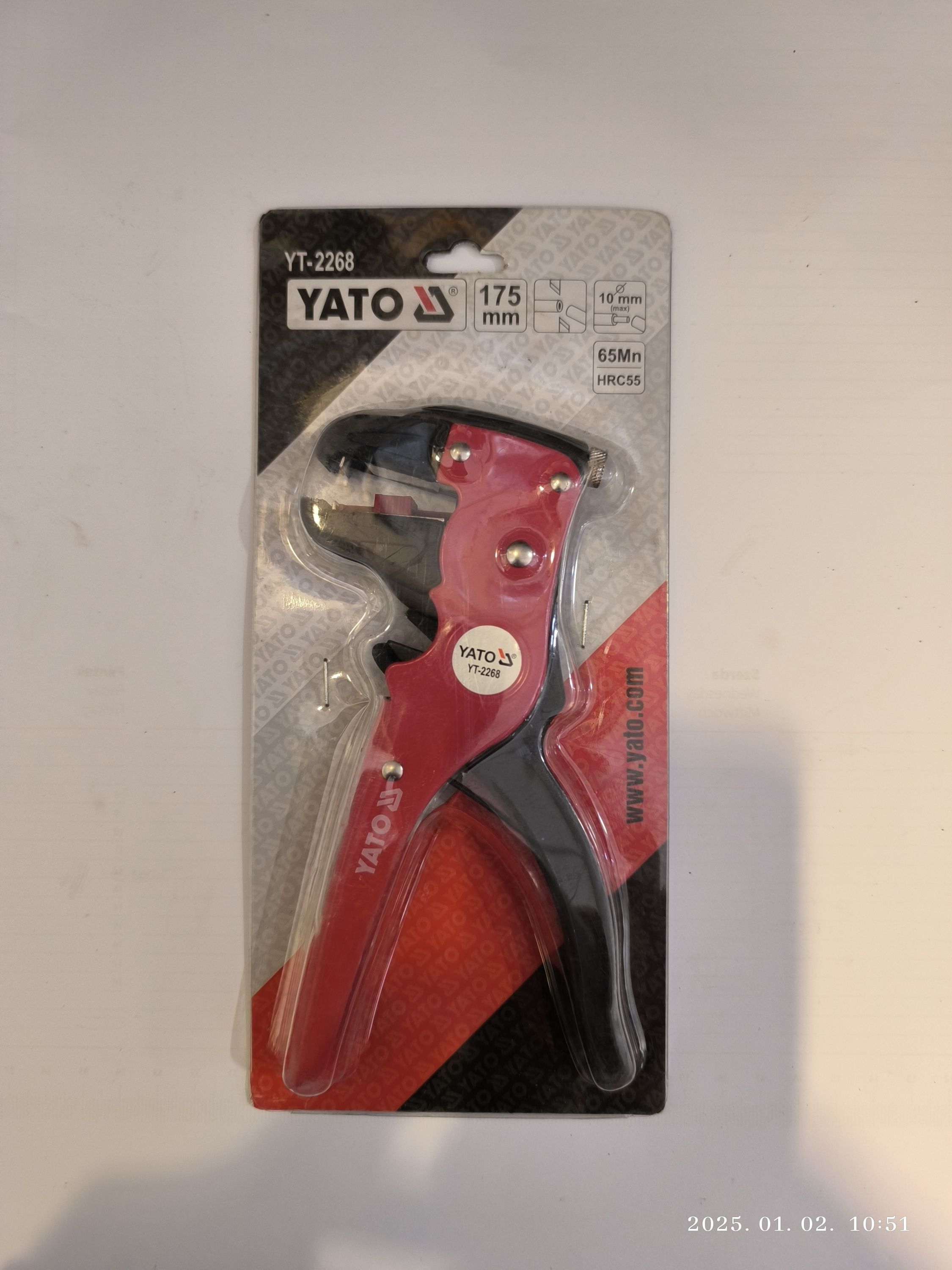 YATO  Automatikus szigetelés lehúzó 175mm/max 10mm termék fő termékképe