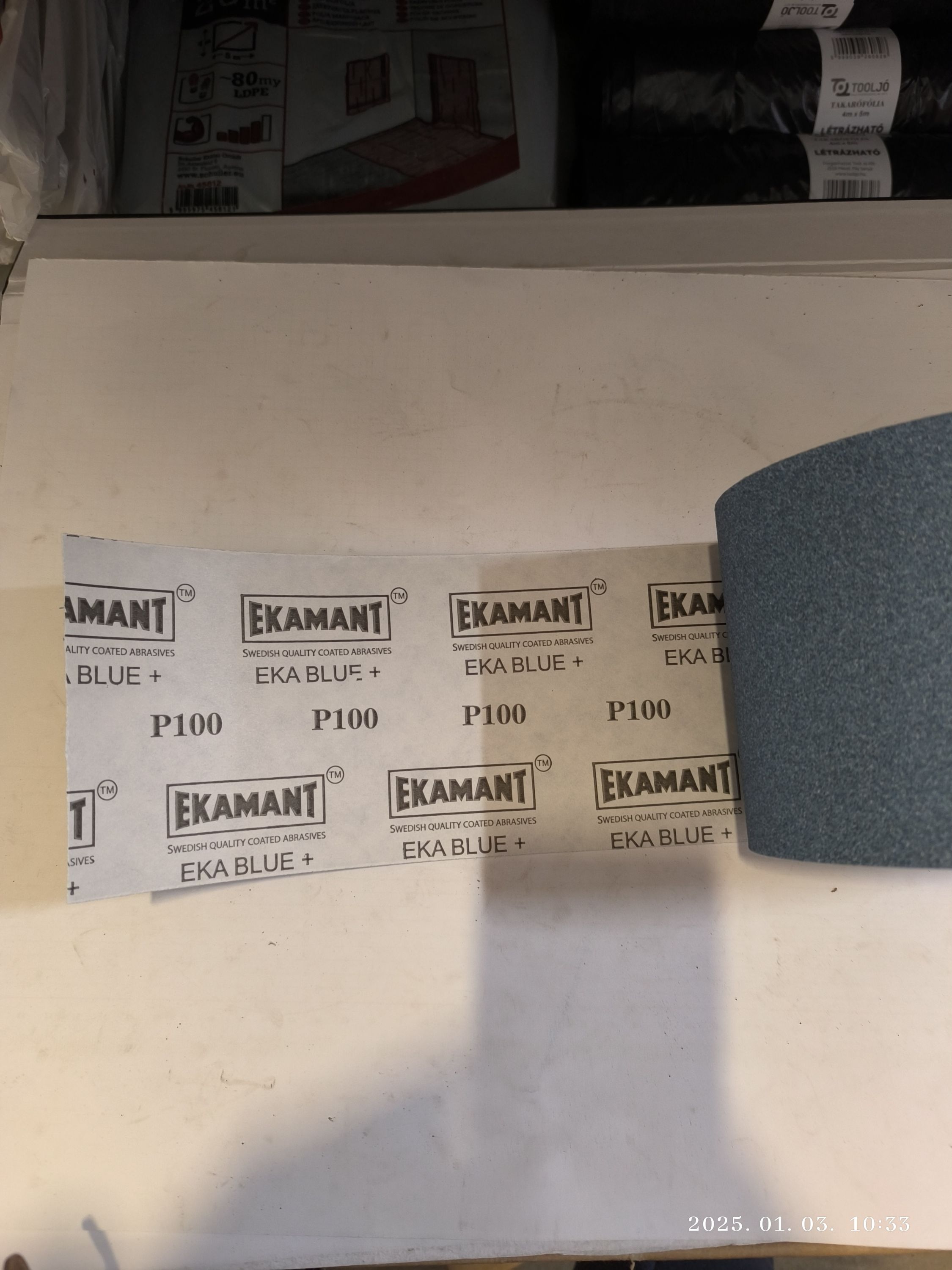 EKAMANT BLUE Csiszoló szalag  120mm P100 termék fő termékképe