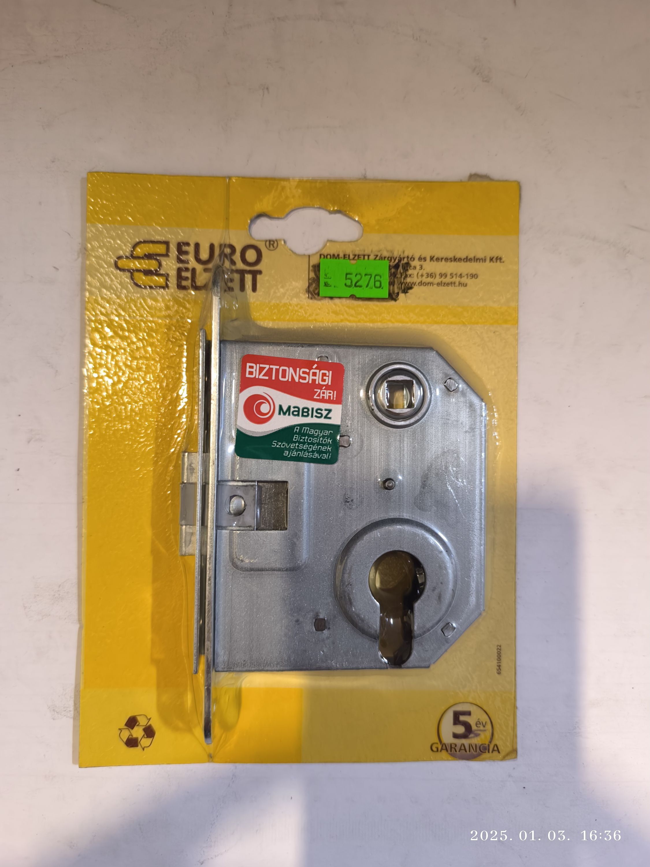 EURO ELZETT Top lővér cilinderes bevésőzár termék fő termékképe