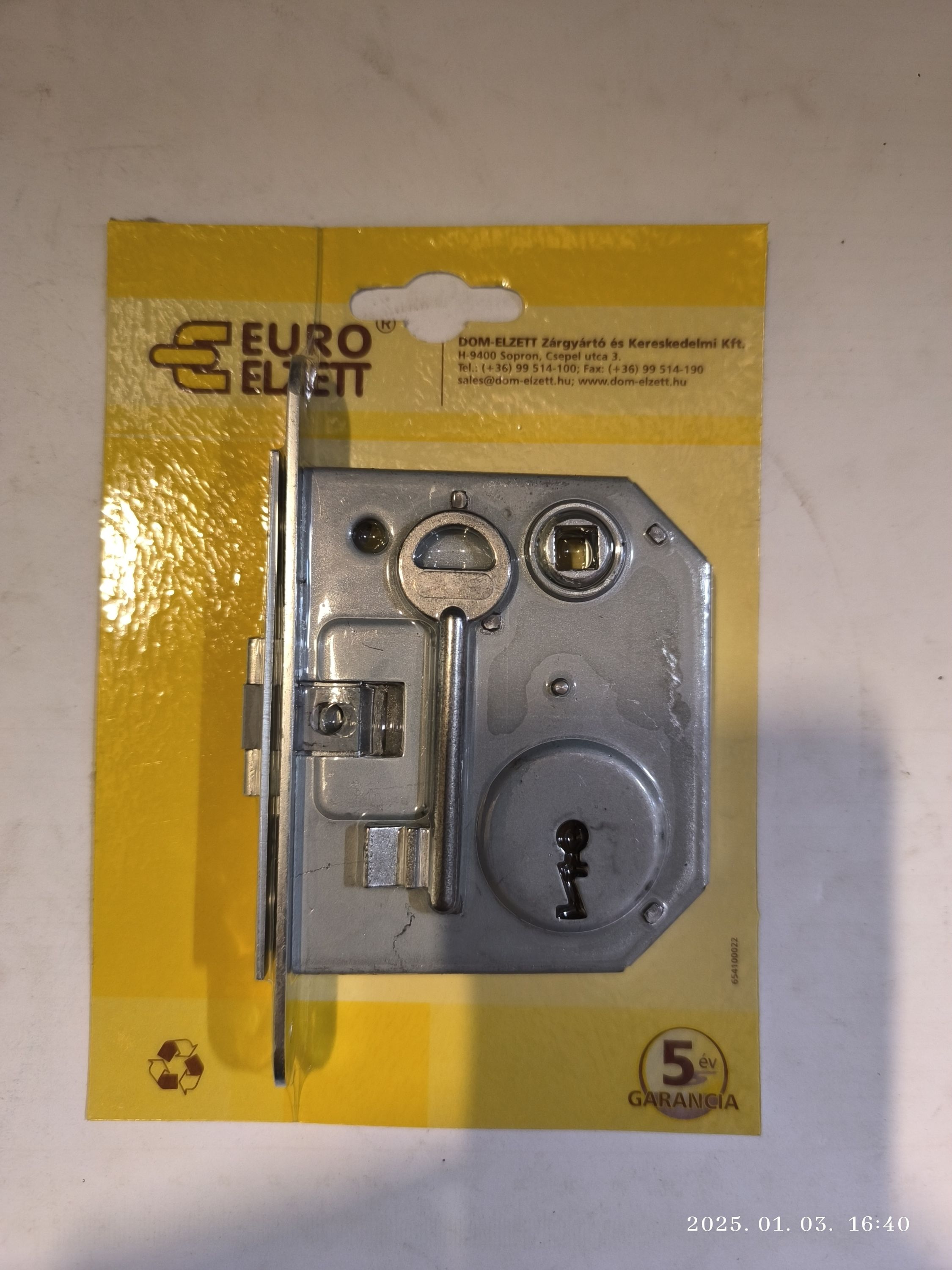 EURO ELZETT Top lővér cilinderes bevésőzár termék fő termékképe