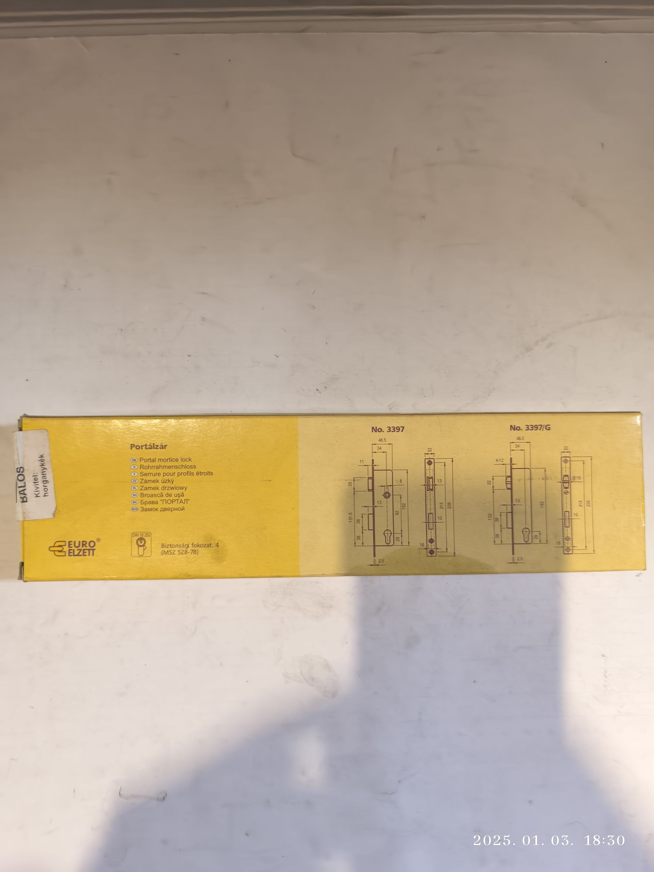 EURO ELZETT  Portálzár  BALOS N 3397 termék fő termékképe