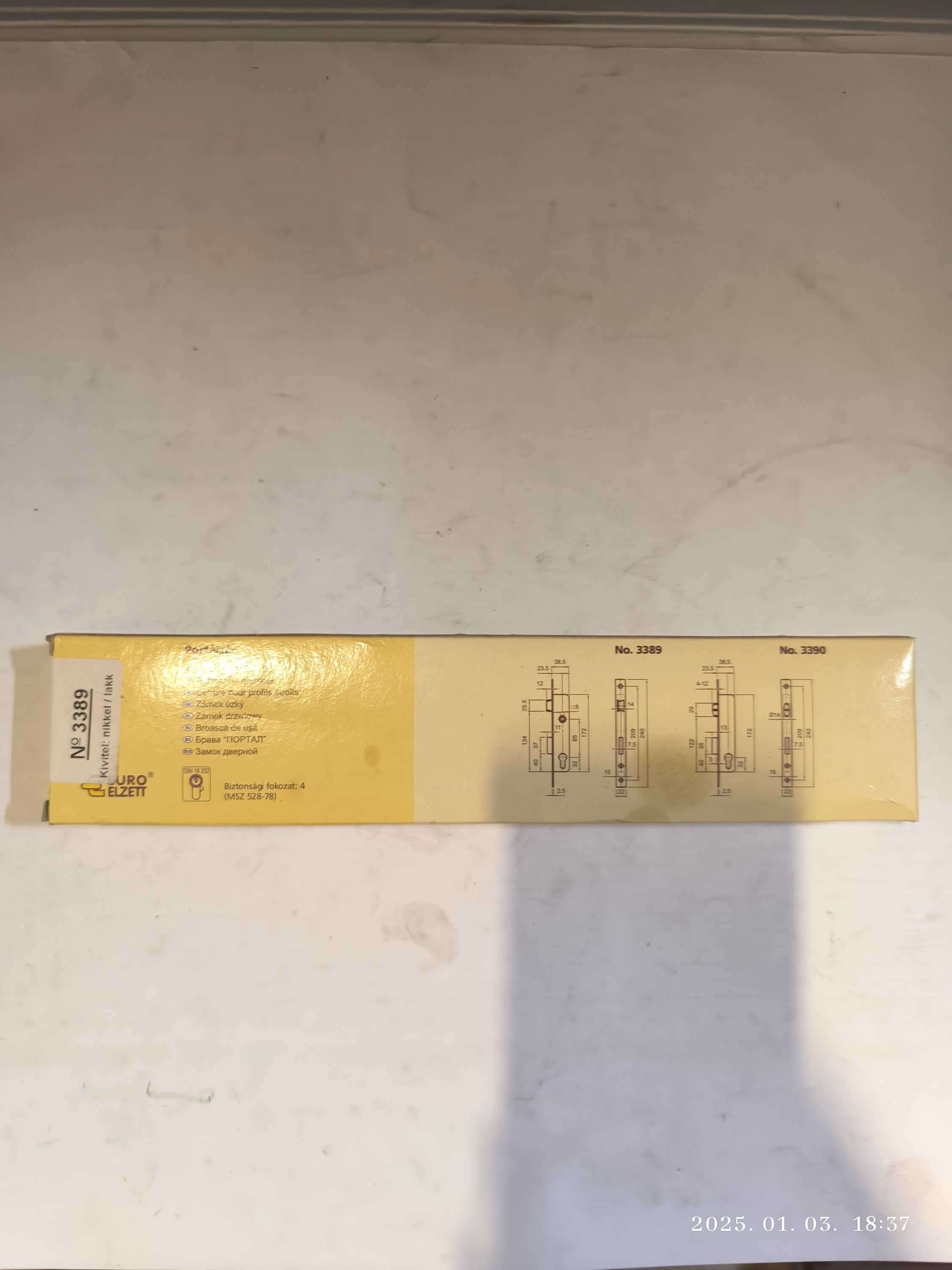EURO ELZETT  Portálzár N 3389 termék fő termékképe