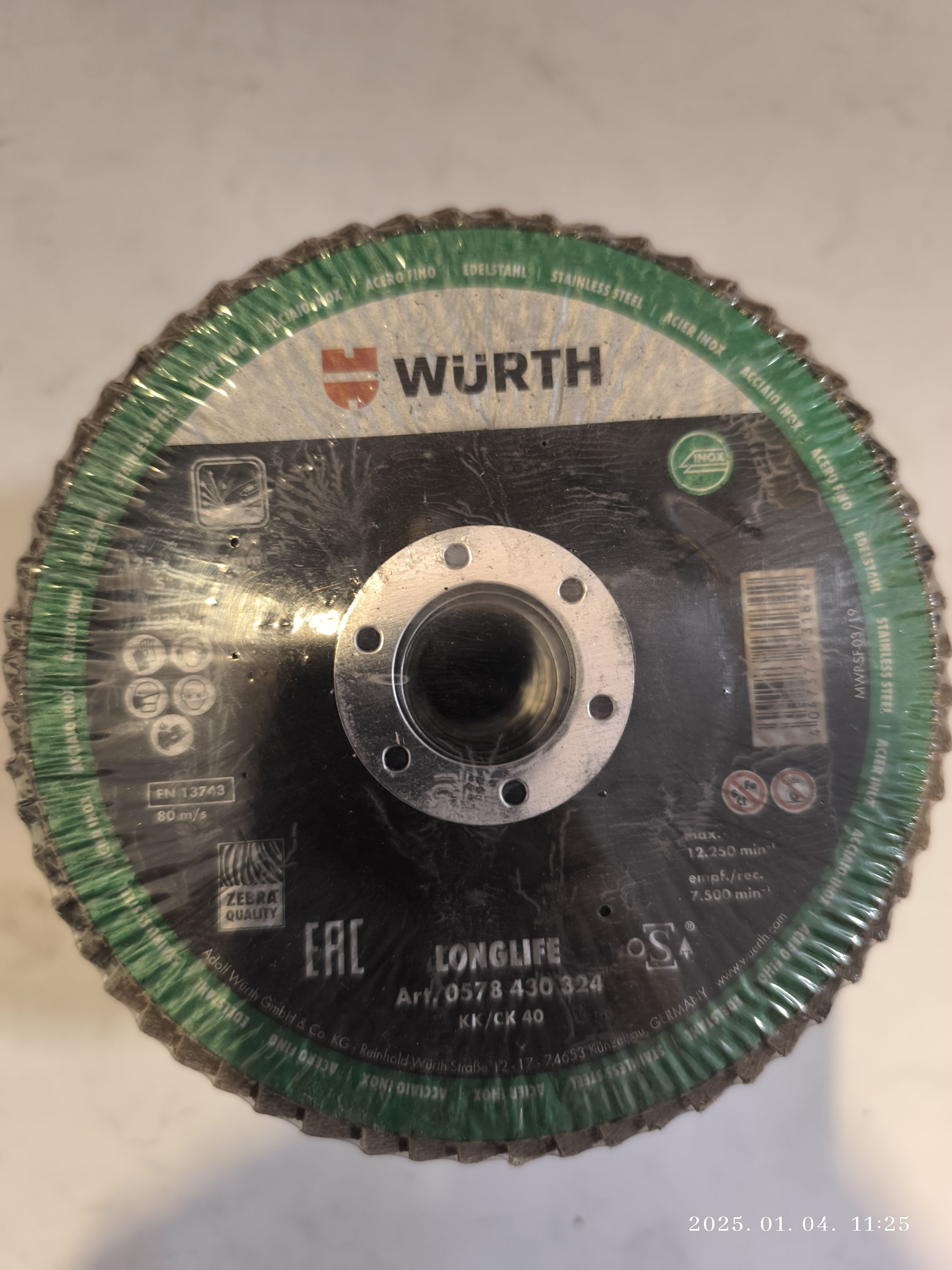 WÜRTH Lamellás csiszoló korong P40 termék fő termékképe