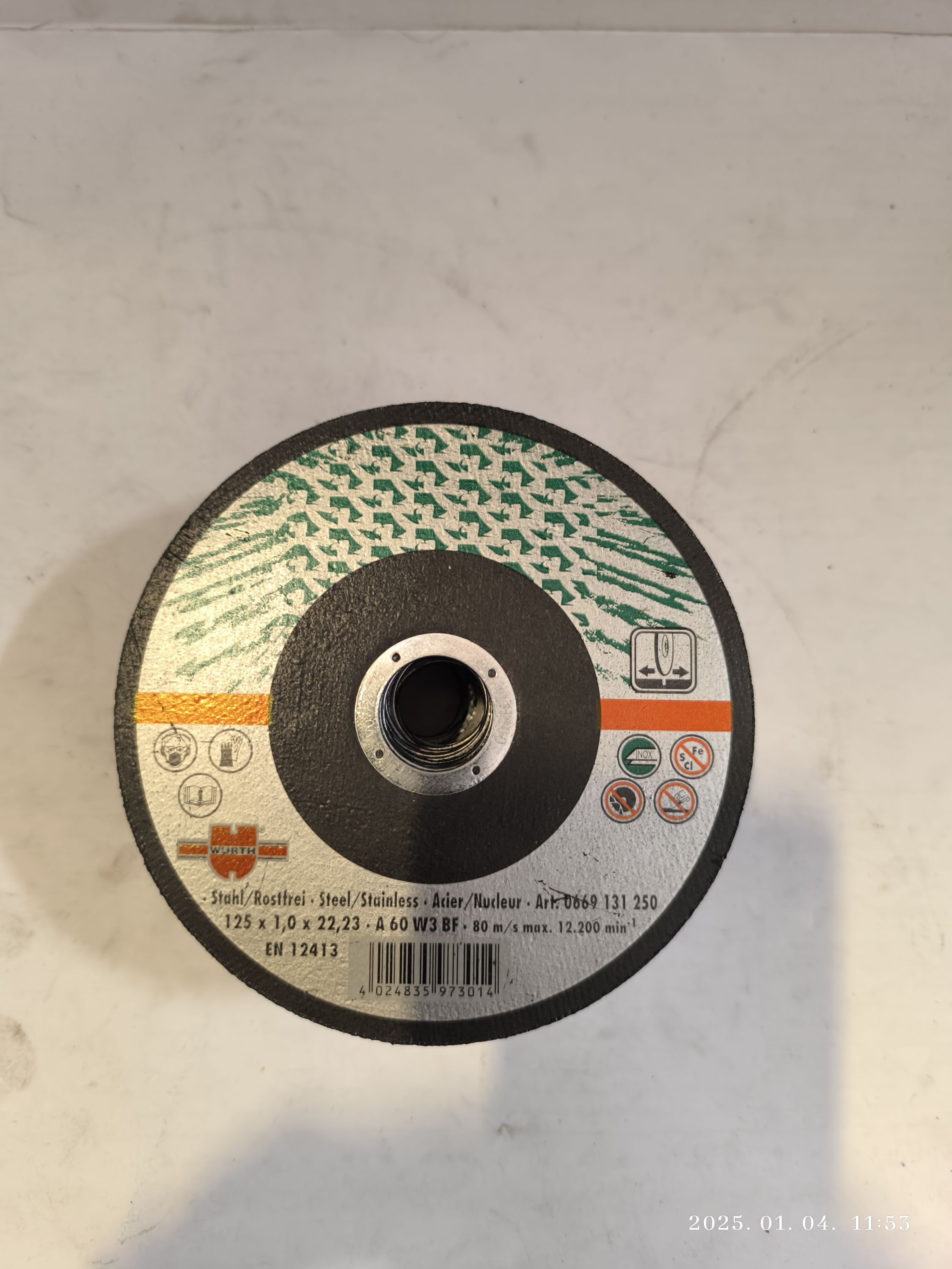 WÜRTH Vágókorong 125x1,0x22,23 termék fő termékképe