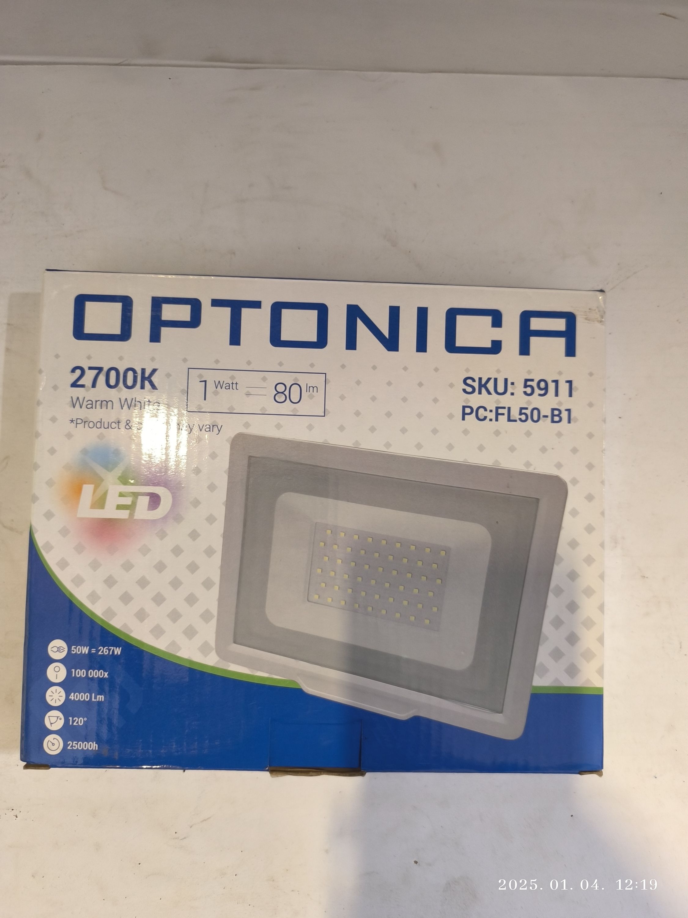 OPTONICA Led reflektor 50w  4000K  White termék fő termékképe