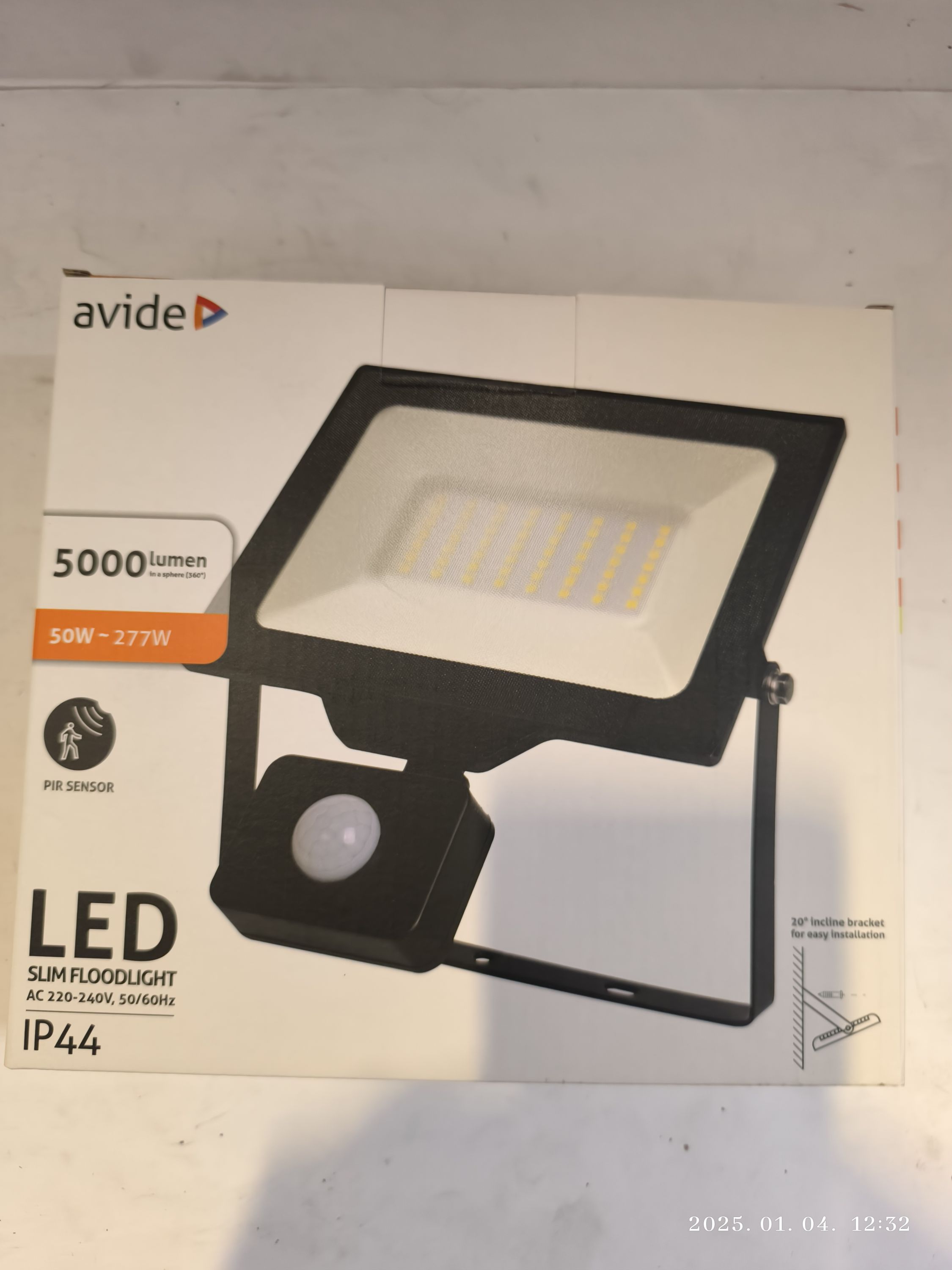 AVIDE  Led reflektor 50W  4000K PIR SENSOR termék fő termékképe