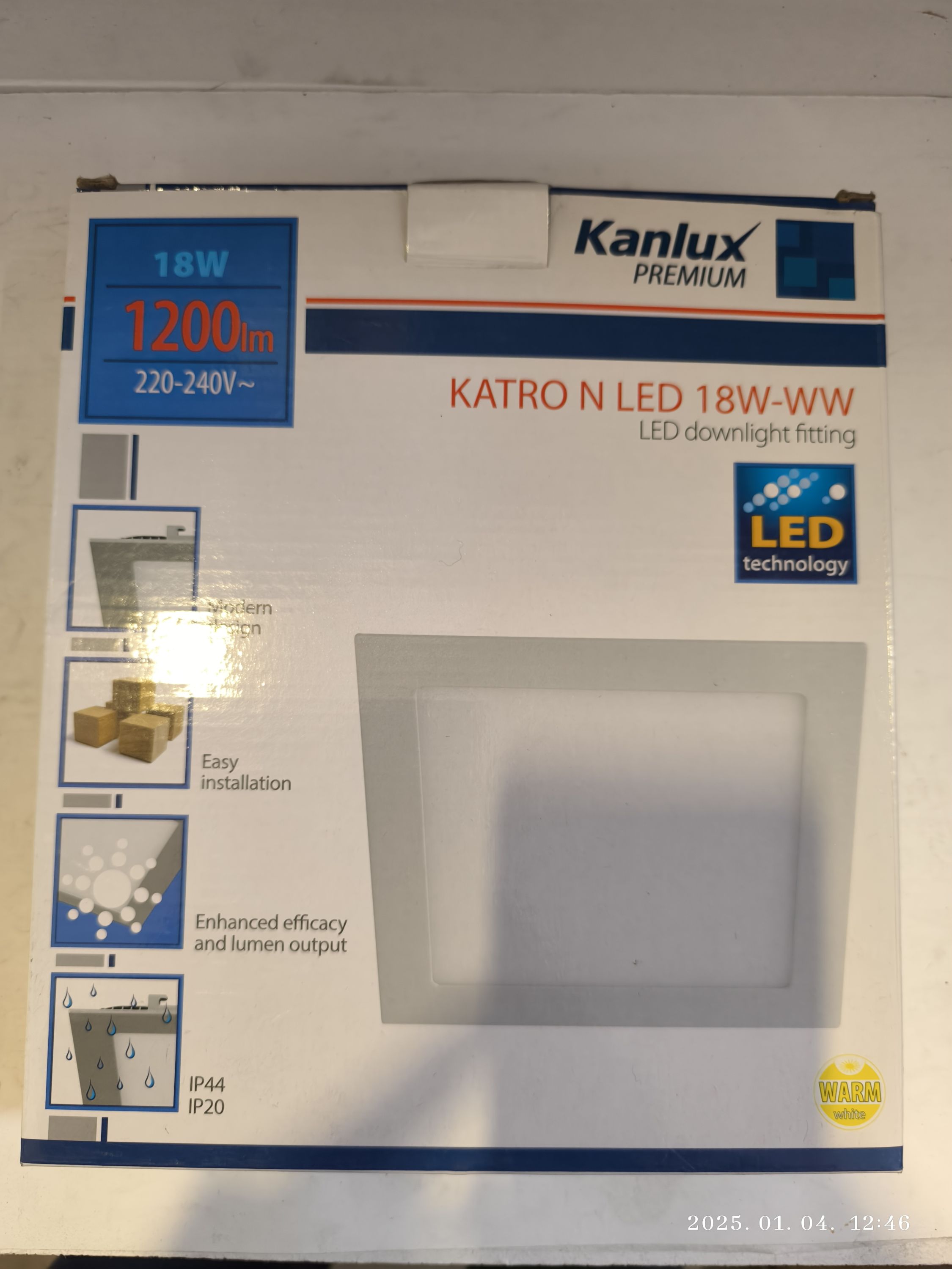 KANLUX Karton led lámpa  18W  3000K termék fő termékképe