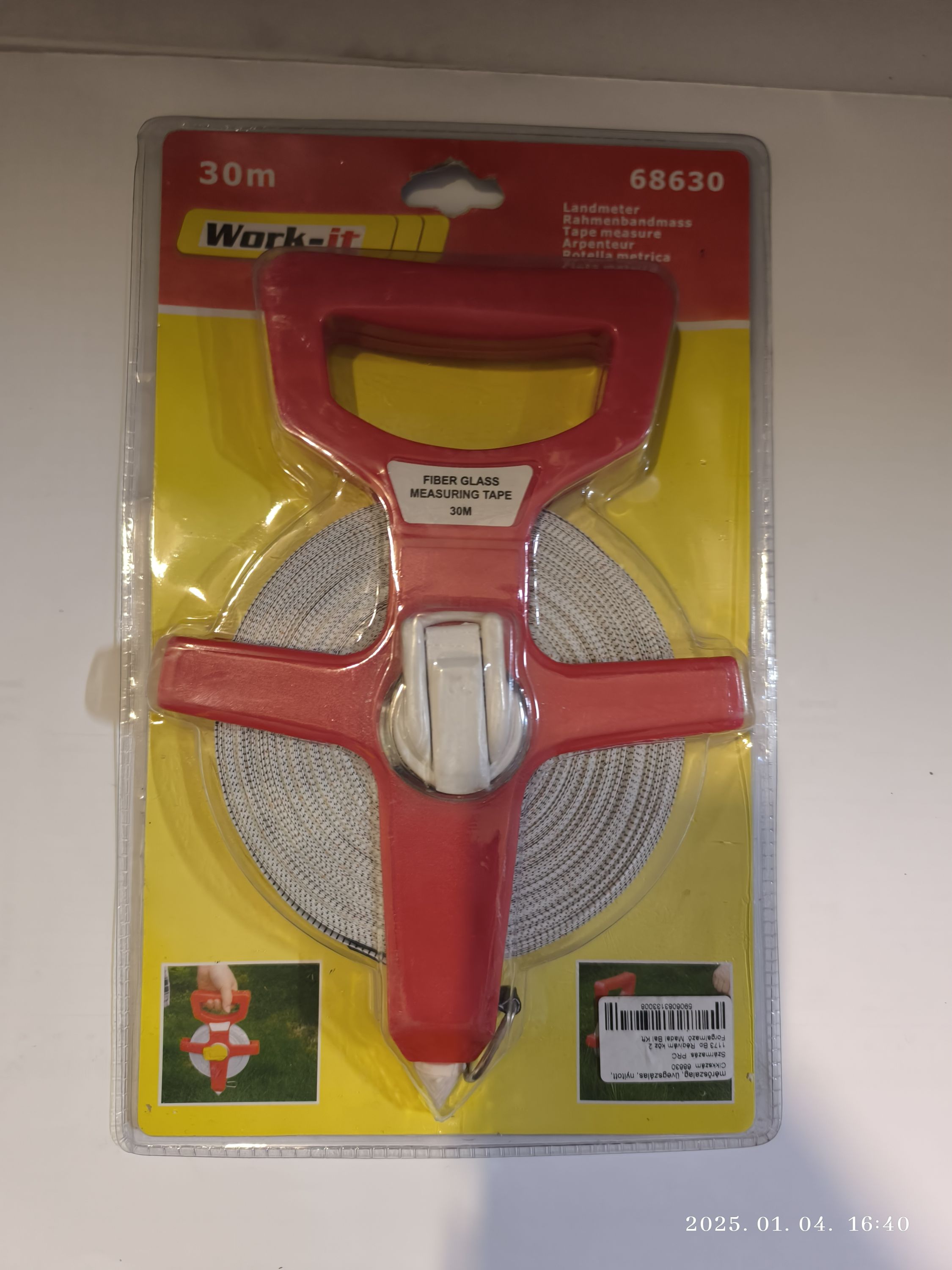 WORK IT WORK-IT Mérőszalag nyitott üvegszálas 30m termék fő termékképe