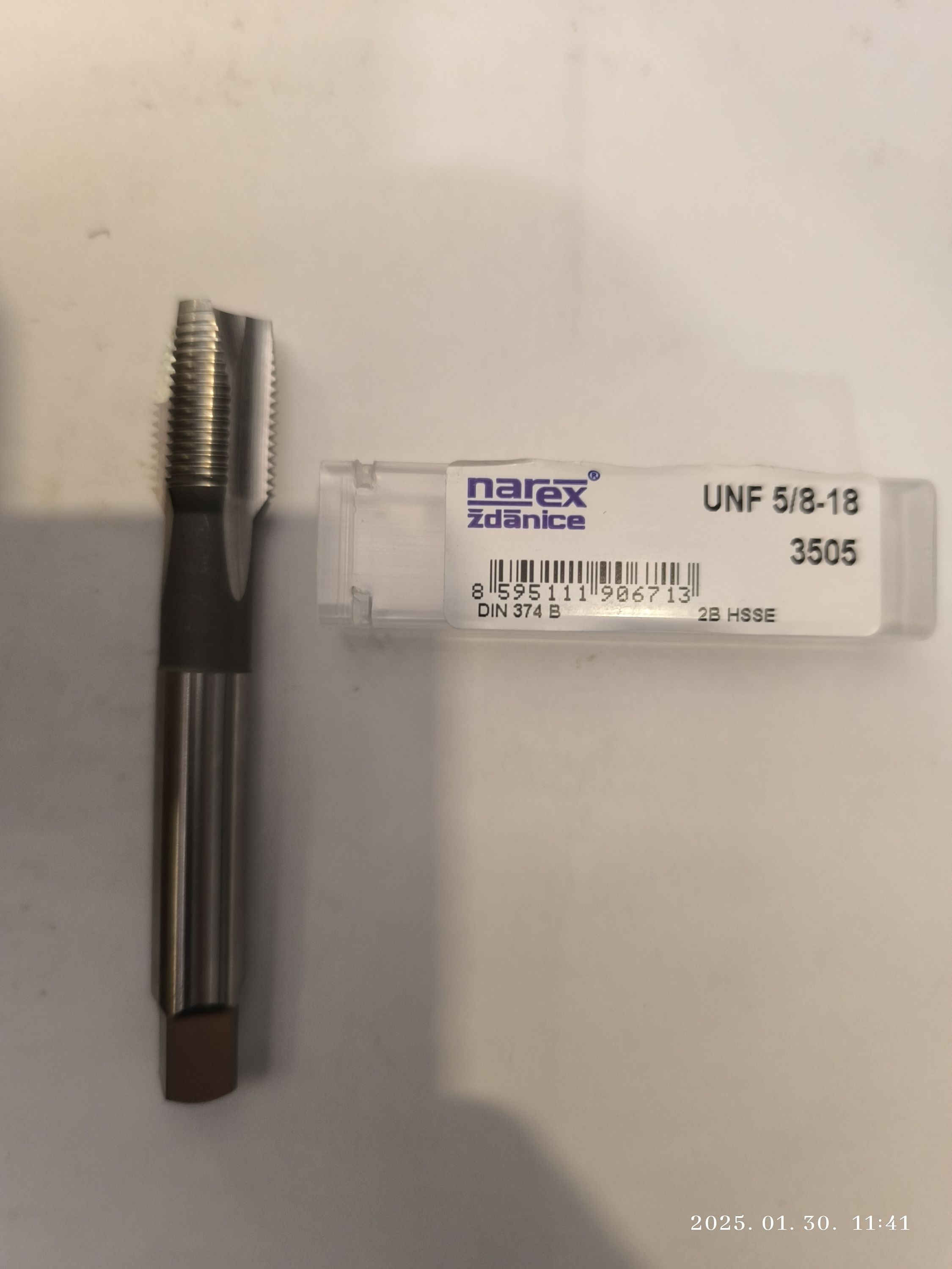 NAREX NAREX-ZD Gépi menetfúró egyenes hornyú, B DIN374  UNF5/8-18 HSS-E termék fő termékképe