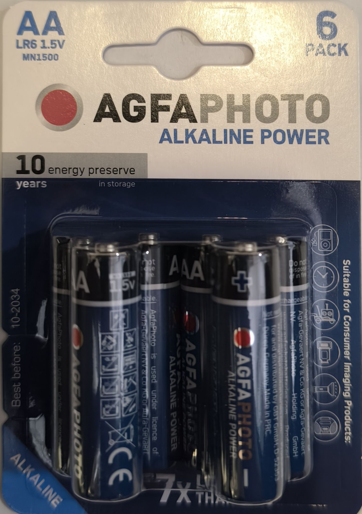 AgfaPhoto Alkáli Ceruza Elem AA B6 termék fő termékképe
