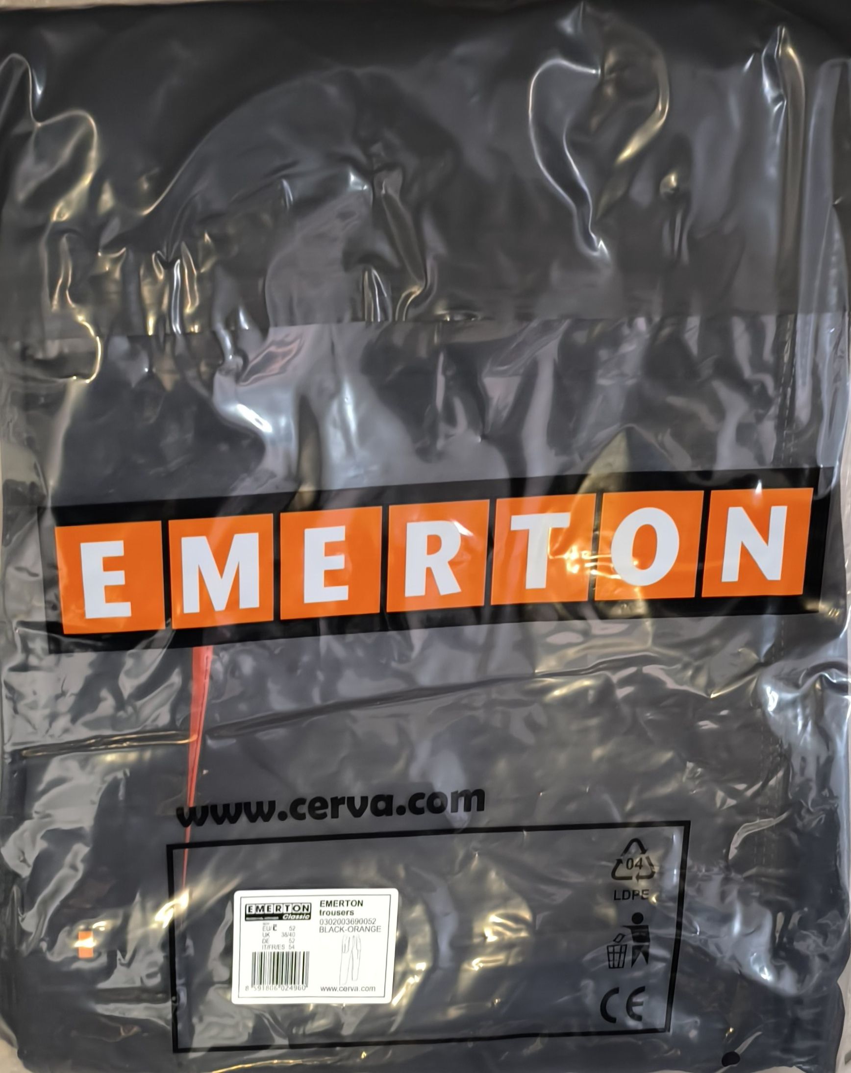 EMERTON Derekas nadrág BLACK-ORANGE 52-s termék fő termékképe