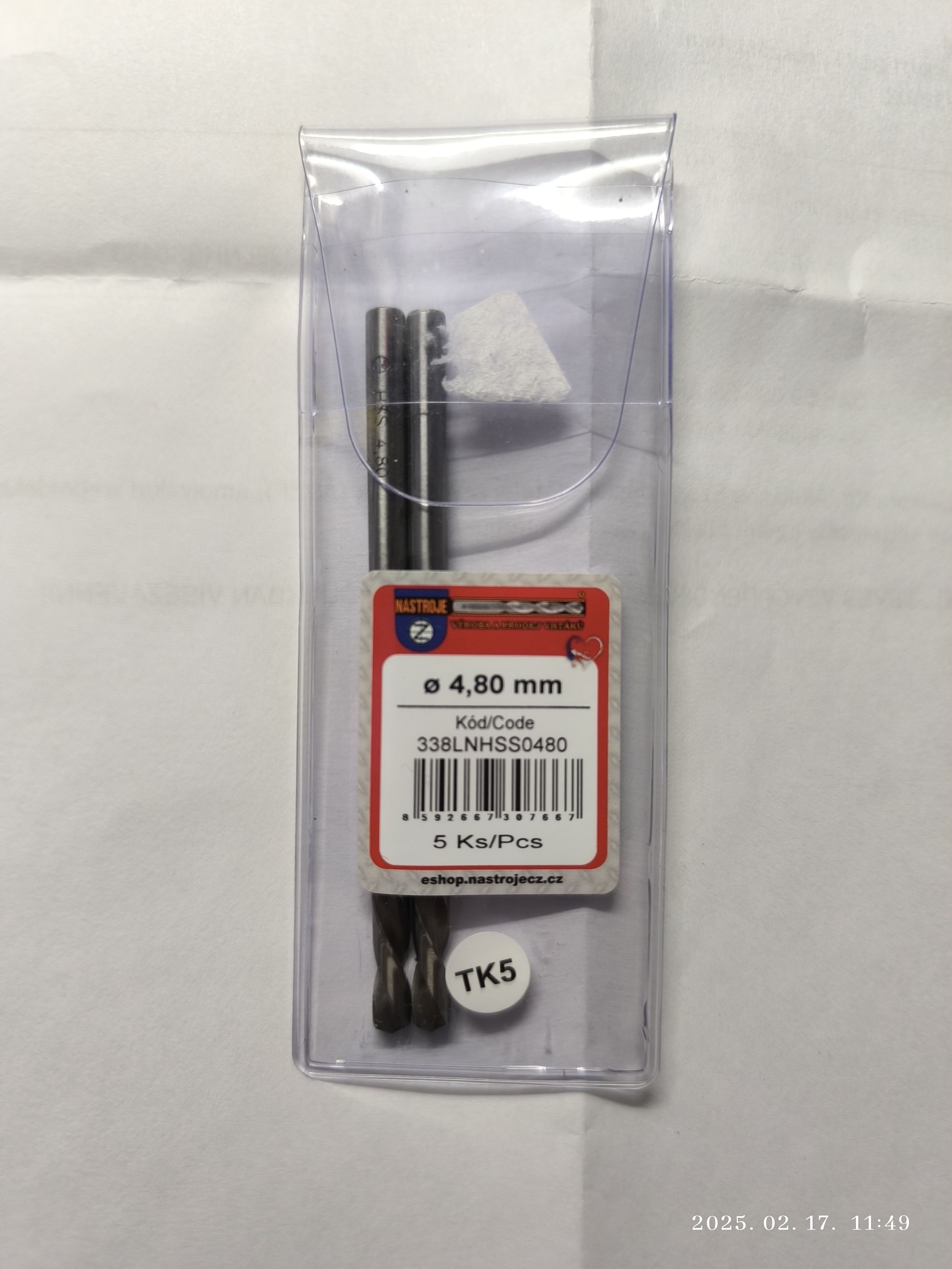 NAREX Csigafúró BALOS DIN338 4,80  86x52HSS NAREX-CZ termék fő termékképe