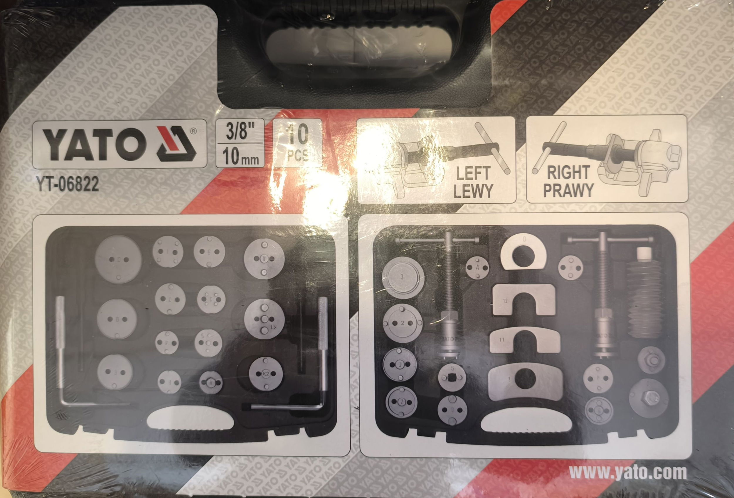 YATO Fékmunkahenger szerelő készlet 3/8" 35 részes termék fő termékképe