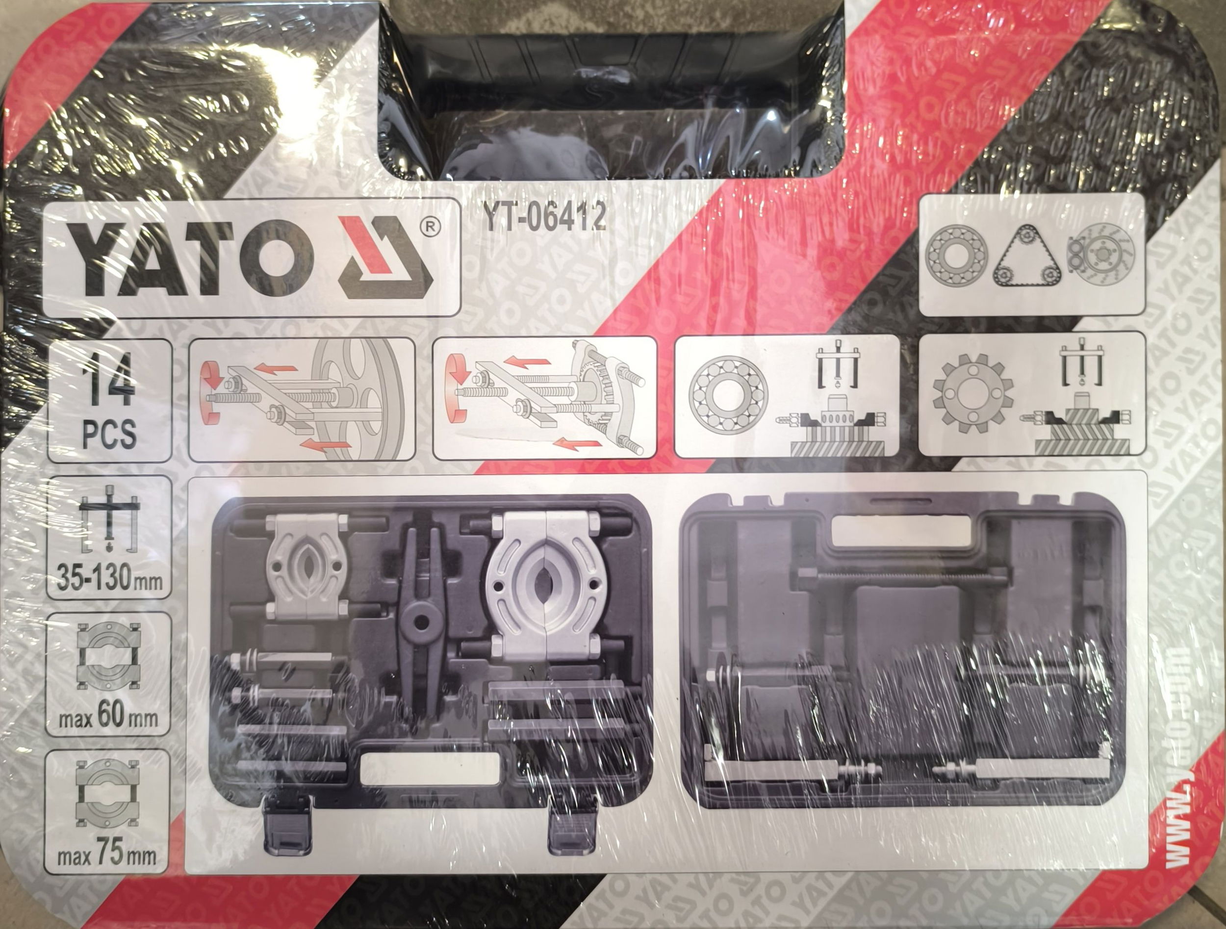 YATO Csapágylehúzó készlet 14 részes termék fő termékképe