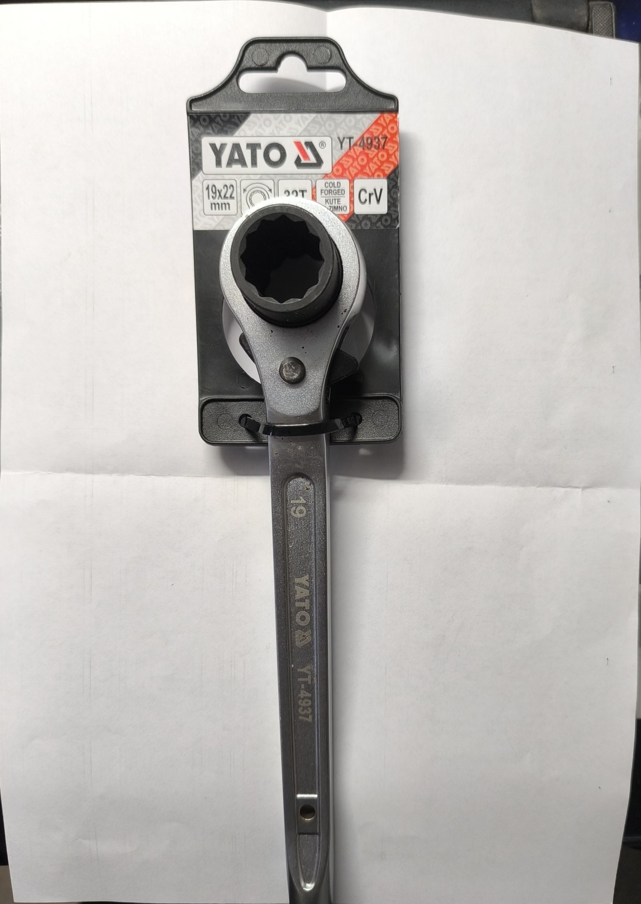 YATO Racsnis állványkulcs 19x22mm/ 315mm CrV termék fő termékképe