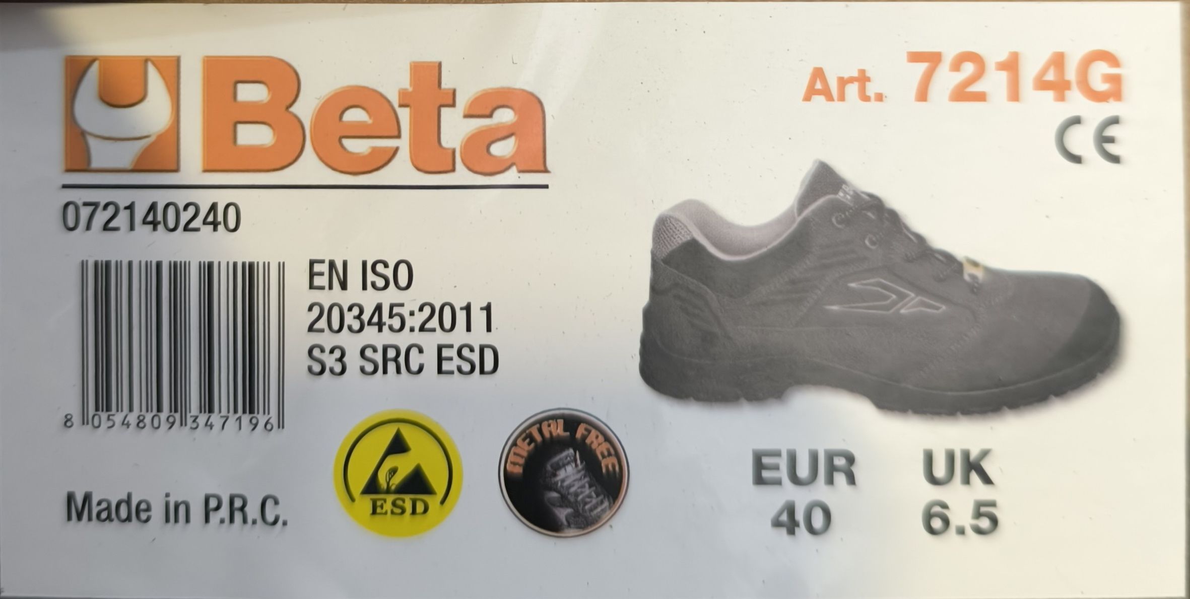 BETA 7214G 40 Action vízálló nubuk cipő termék fő termékképe