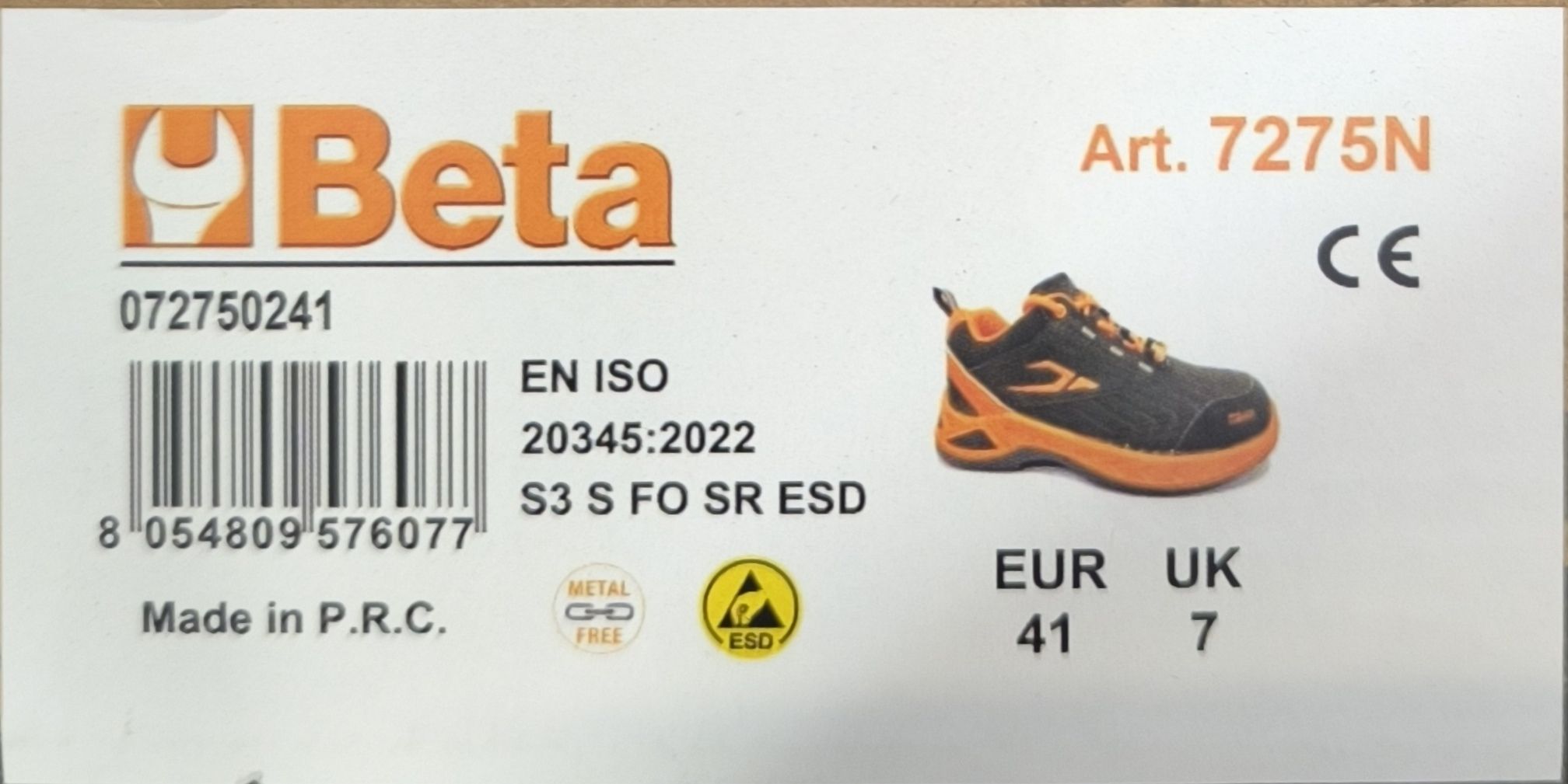 BETA 7275N  41-Fitevolution mikroszálas cipő termék fő termékképe