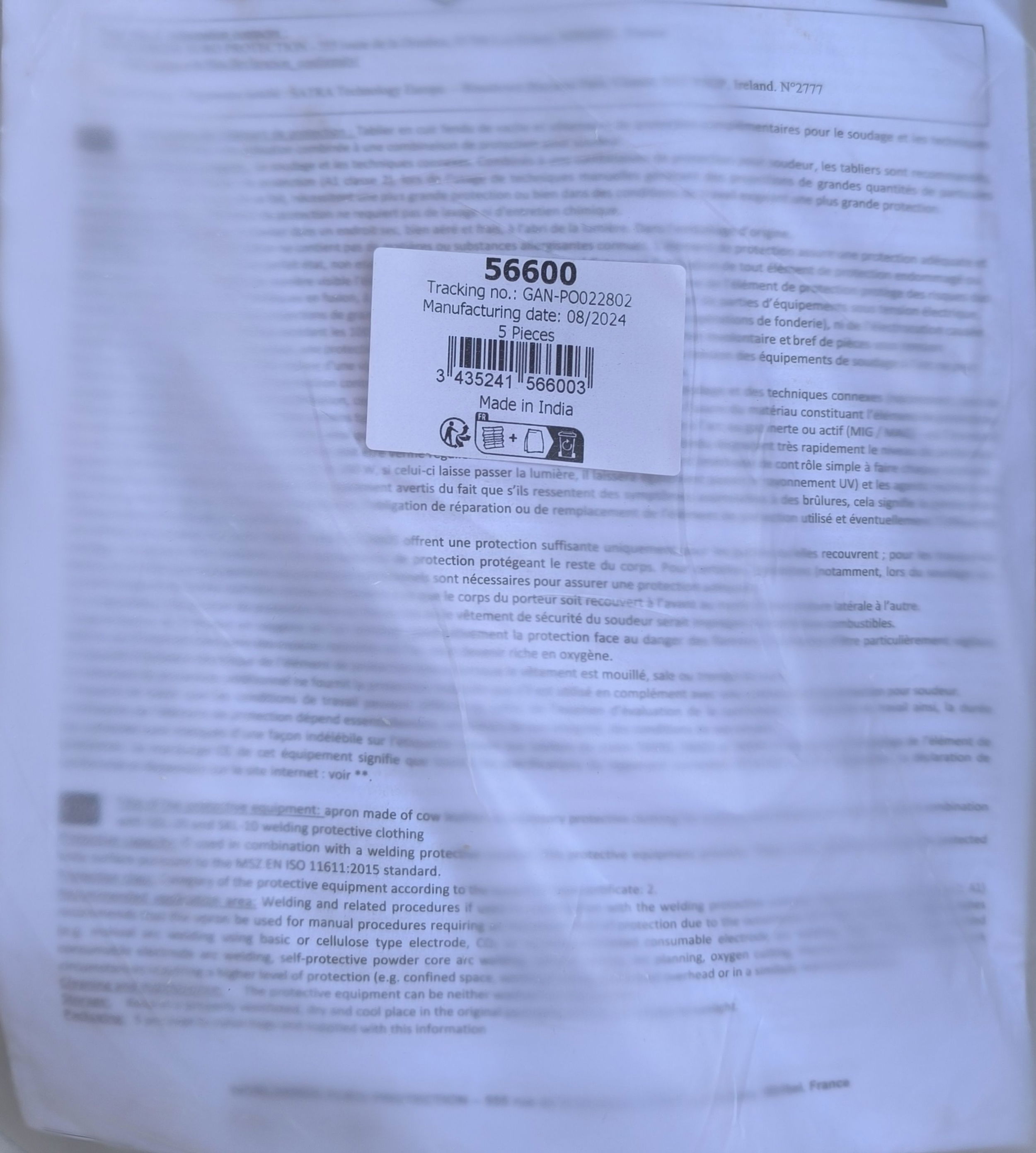 Hegesztő bőrkötény  90x60 cm termék fő termékképe