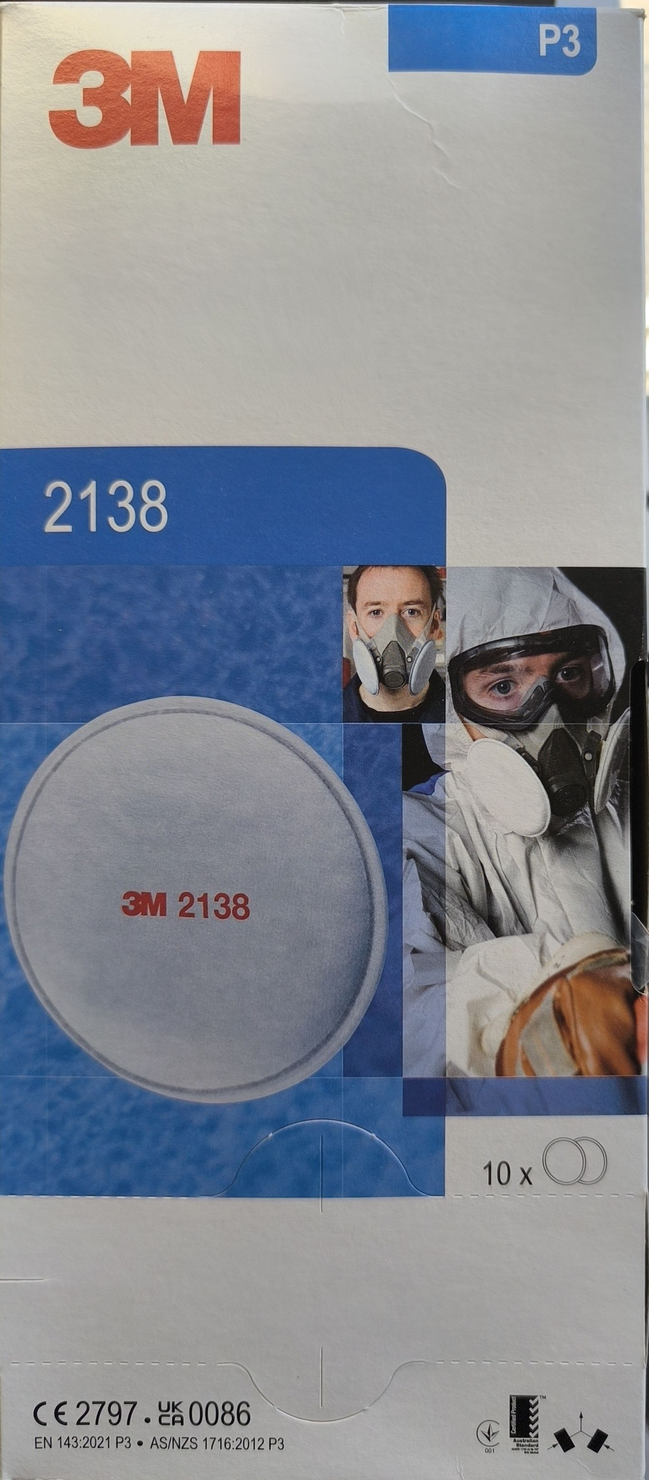 3M 3 M 2138 P3 aktívszenes szűrőbetét termék fő termékképe
