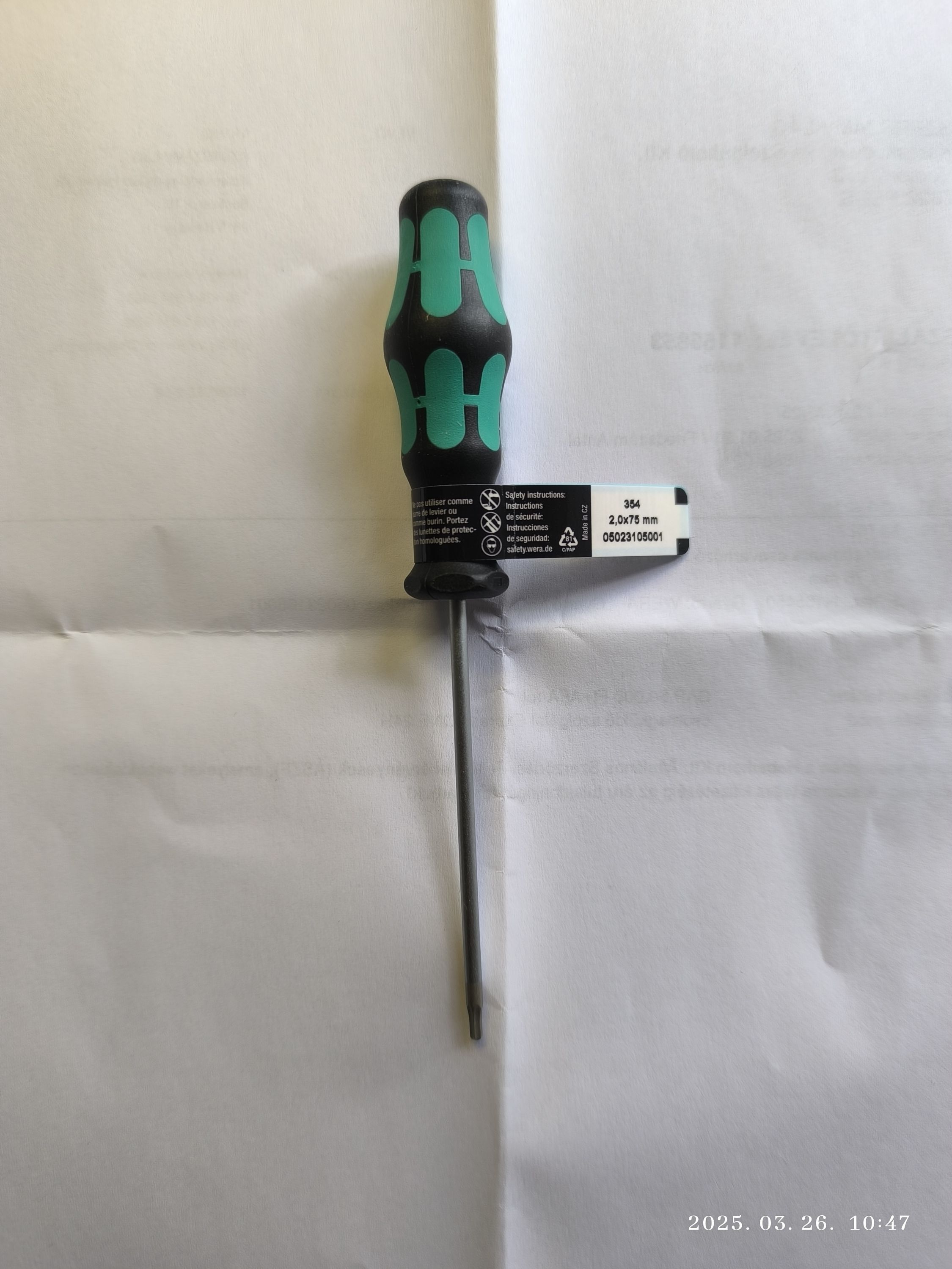 WERA Hatszögkulcs csavarhúzó nyelű Hex-Plus 2x75mm termék fő termékképe