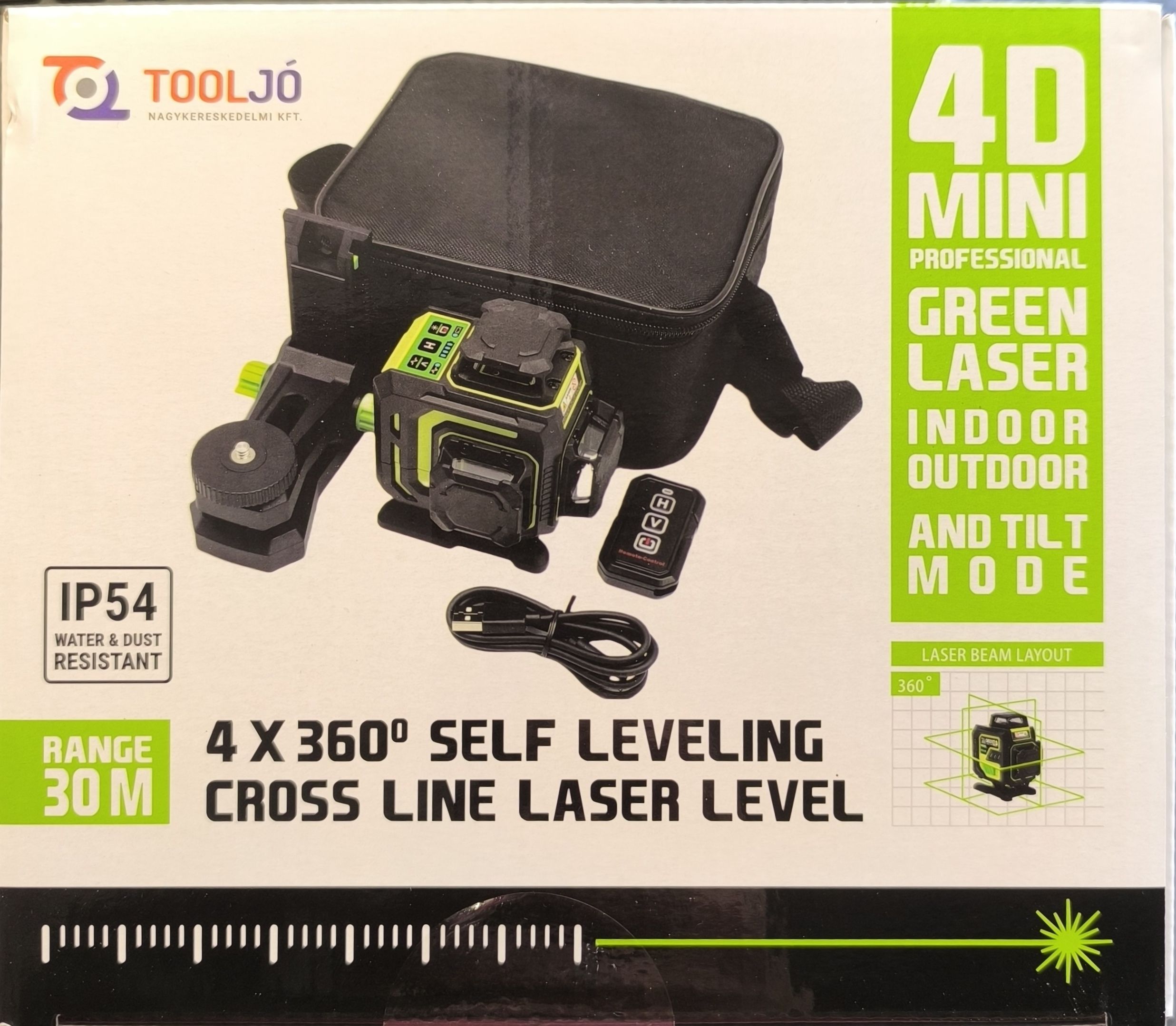 TOOLJO TOOL JÓ Zöld 4D mini prof . lézer 4x360 termék fő termékképe